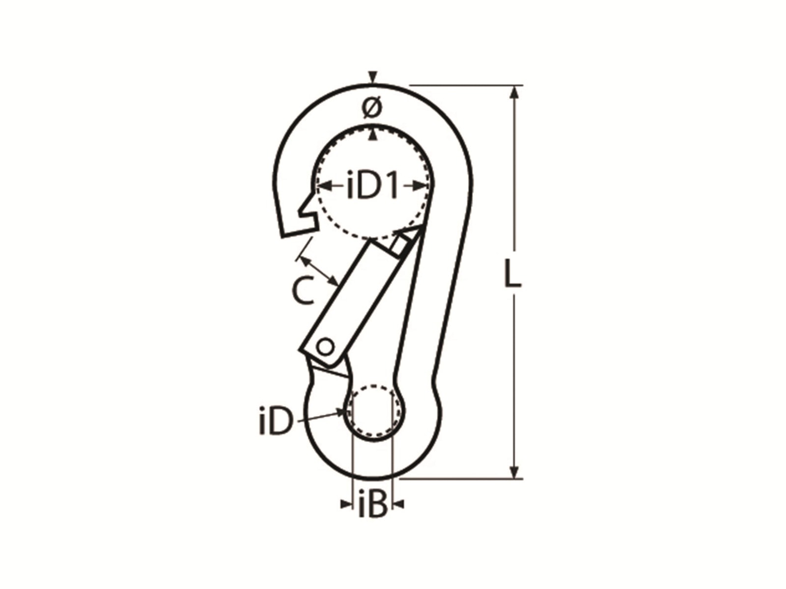 MARINETECH Karabinerhaken Edelstahl A4, 3x30mm