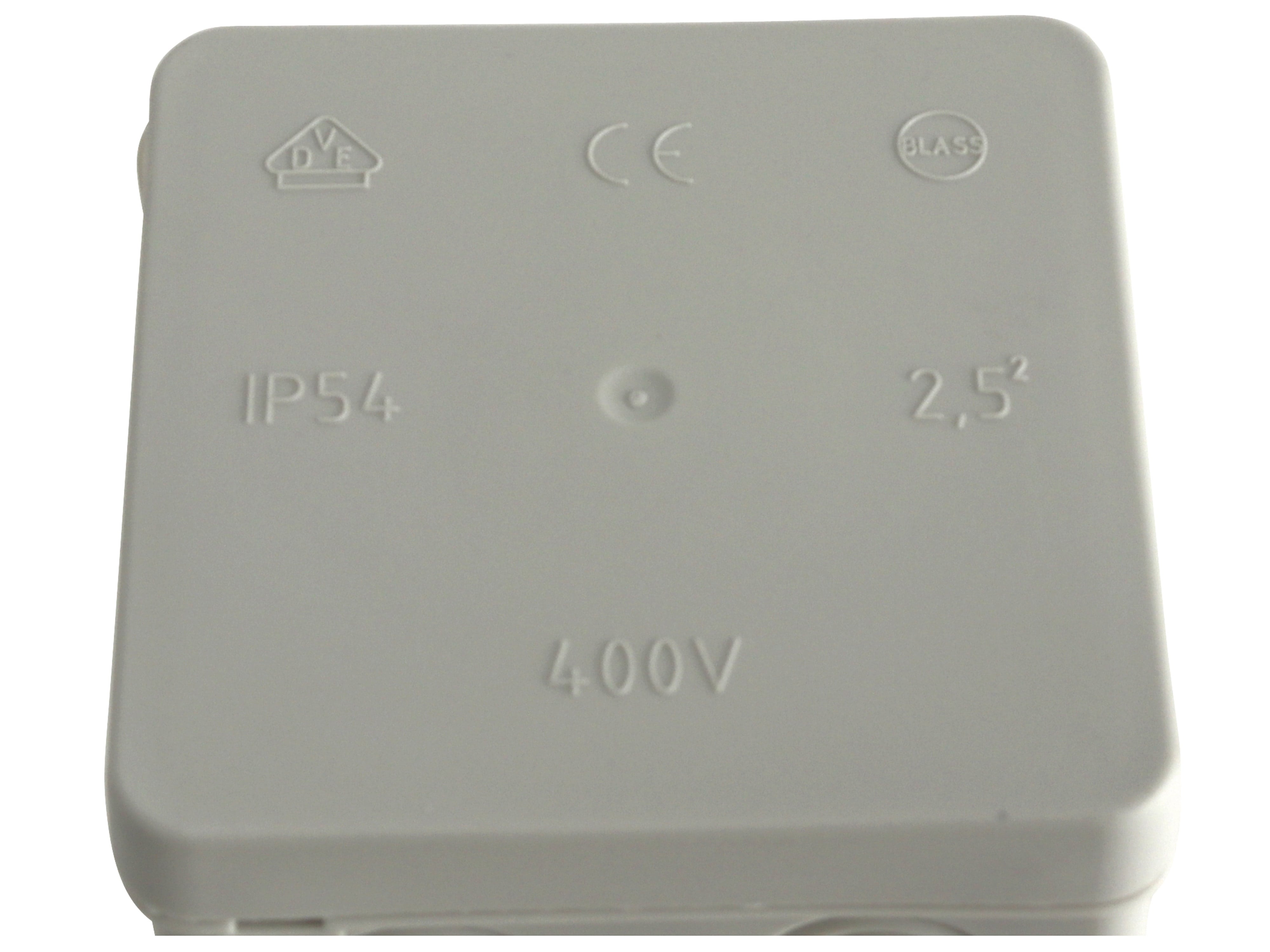 Abzweigdose, AP, IP54, 75x75x40mm, grau