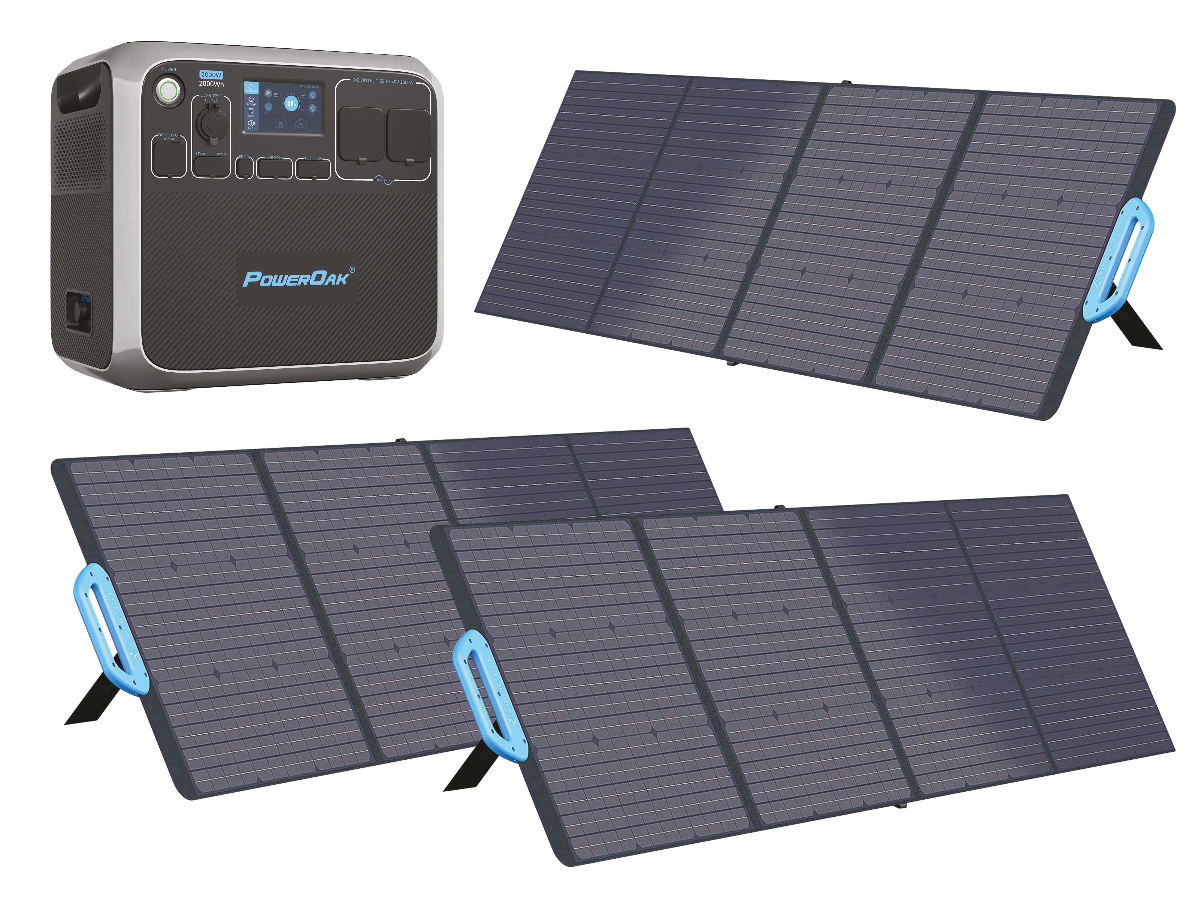 BLUETTI Powerstation-Set AC200P + 3x 200 W Solarmodul