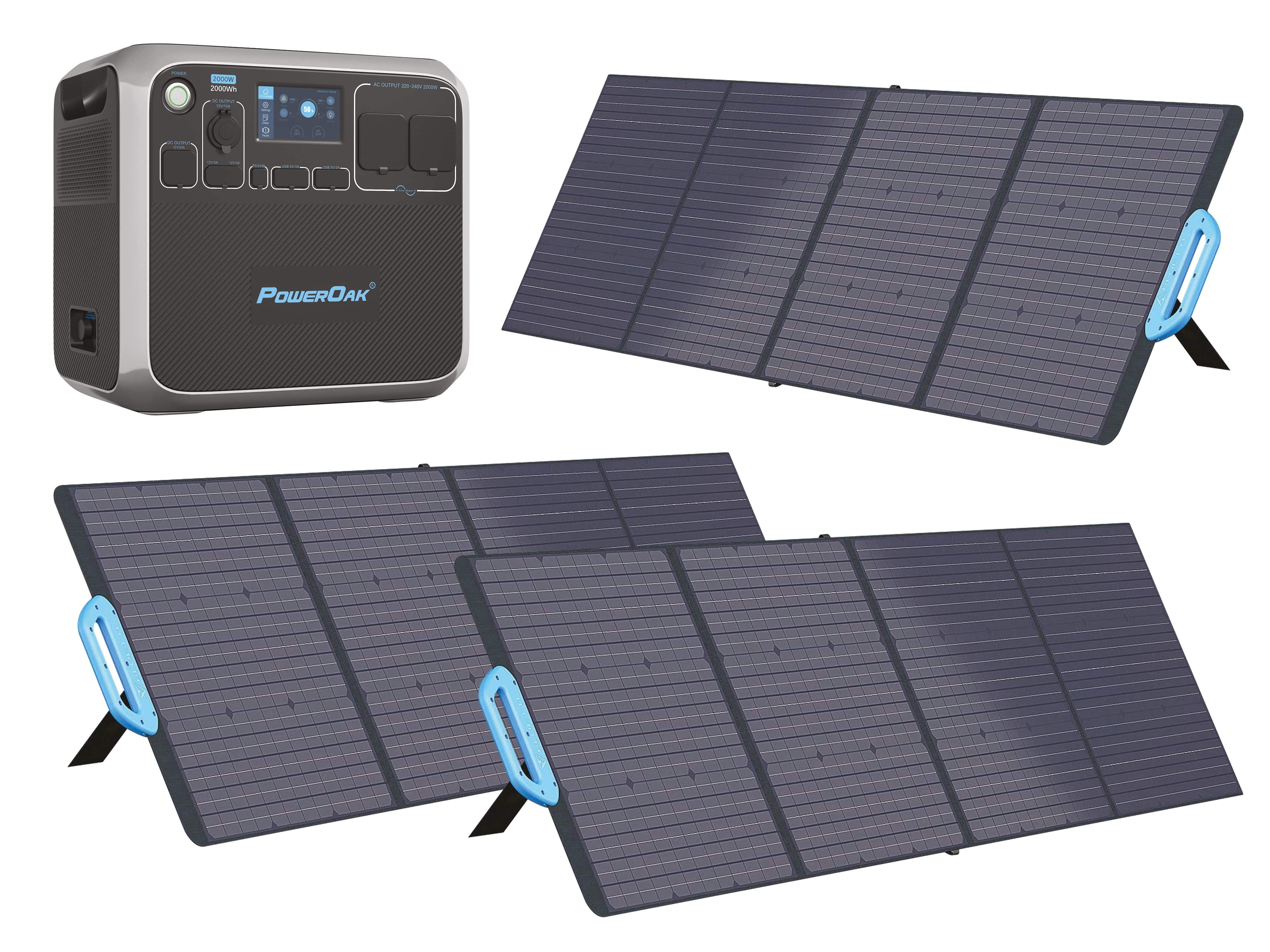BLUETTI Powerstation-Set AC200P + 3x 200 W Solarmodul BLUETTI Powerstation-Set AC200P + 3x 200 W Solarmodul