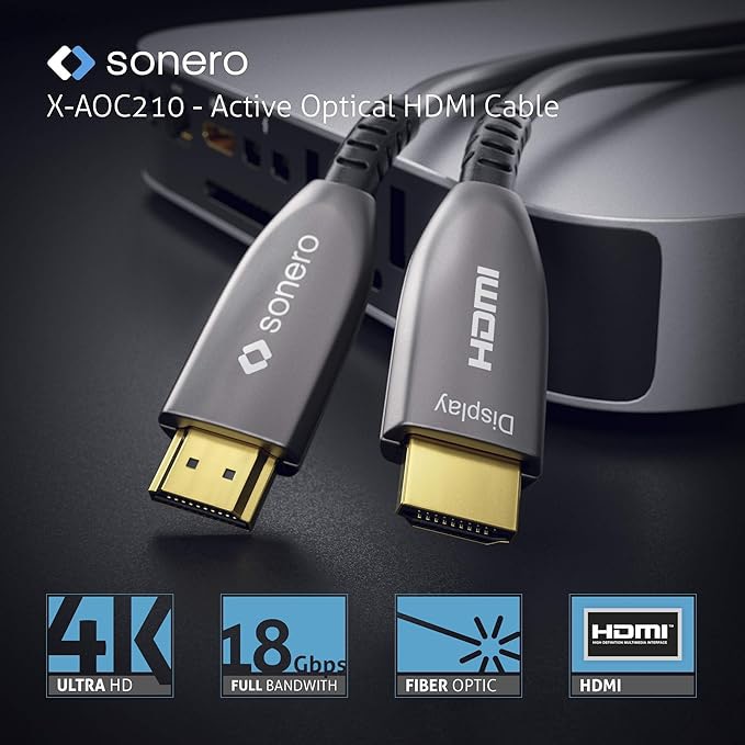 SONERO Aktives HDMI Kabel X-AOC210-200, AOC Extender Kabel 4K, 20m SONERO Aktives HDMI Kabel X-AOC210-200, AOC Extender Kabel 4K, 20m