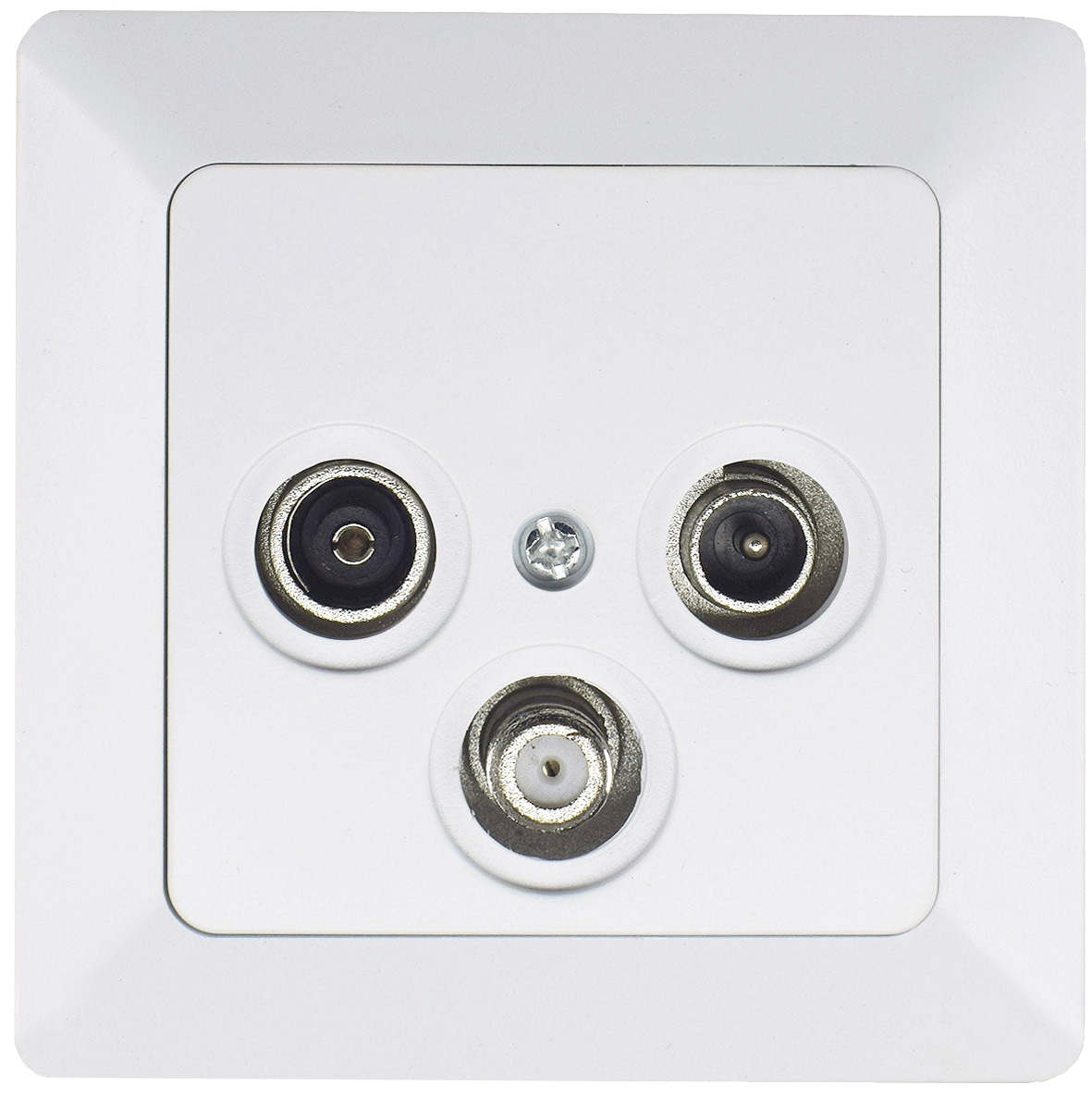 MILOS Antennendose 22783, UP, für TV+Radio+Sat, weiß matt