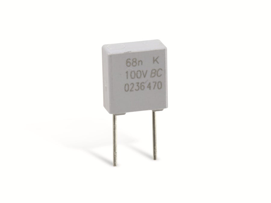 VISHAY Folien-Kondensator MKP470, 68 nF, 100 V-, radial, RM 10 VISHAY Folien-Kondensator MKP470, 68 nF, 100 V-