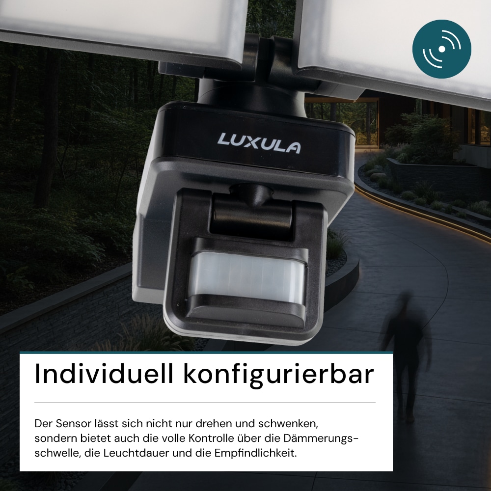 LUXULA LED-Fluter LX400192, mit BM, 2-köpfig, 2x 15 W, 3200 lm, 4000 K LUXULA LED-Fluter LX400192, mit BM, 2-köpfig, 2x 15 W, 3200 lm, 4000 K