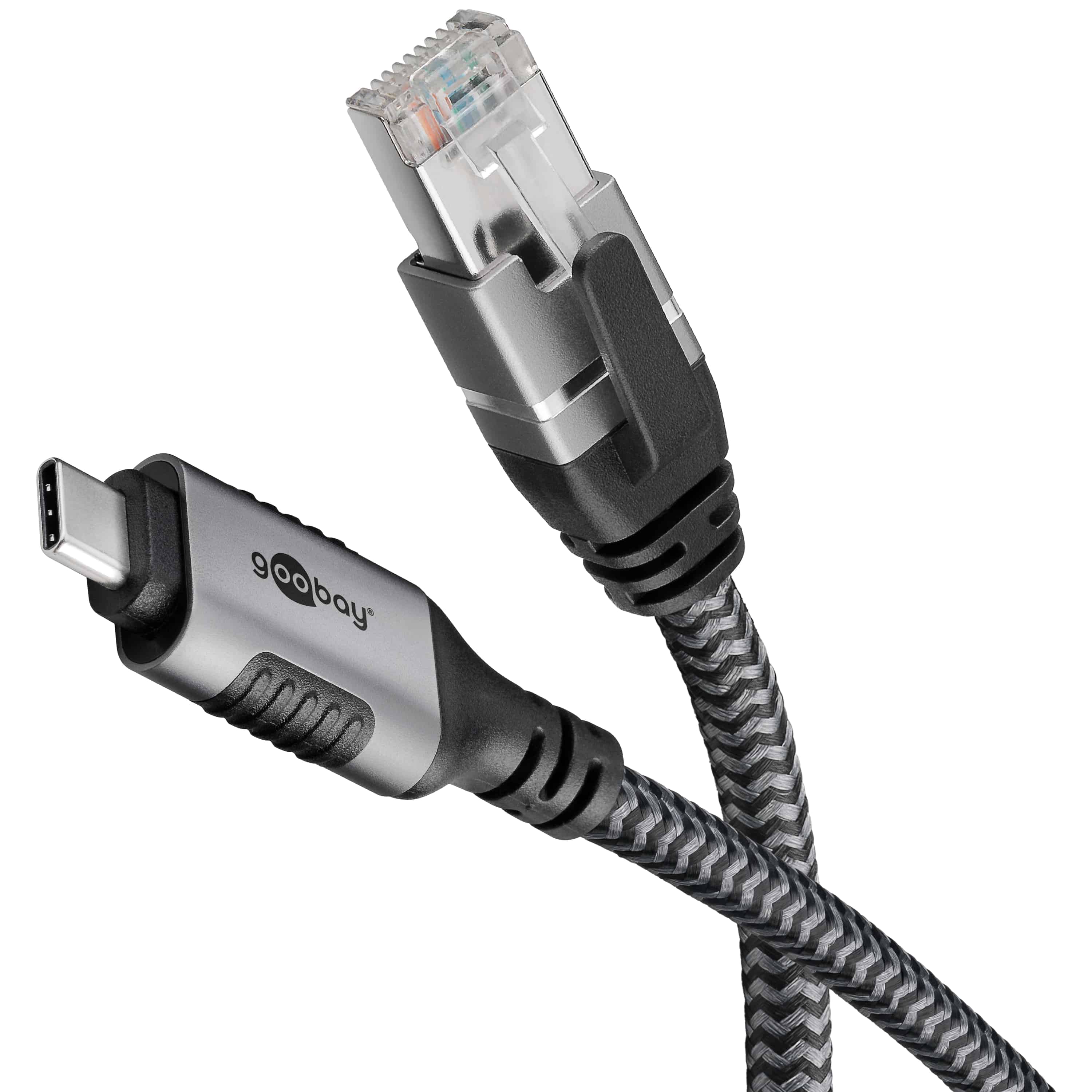 GOOBAY Ethernet-Kabel CAT6 USB-AC 3.1 auf RJ45 2m