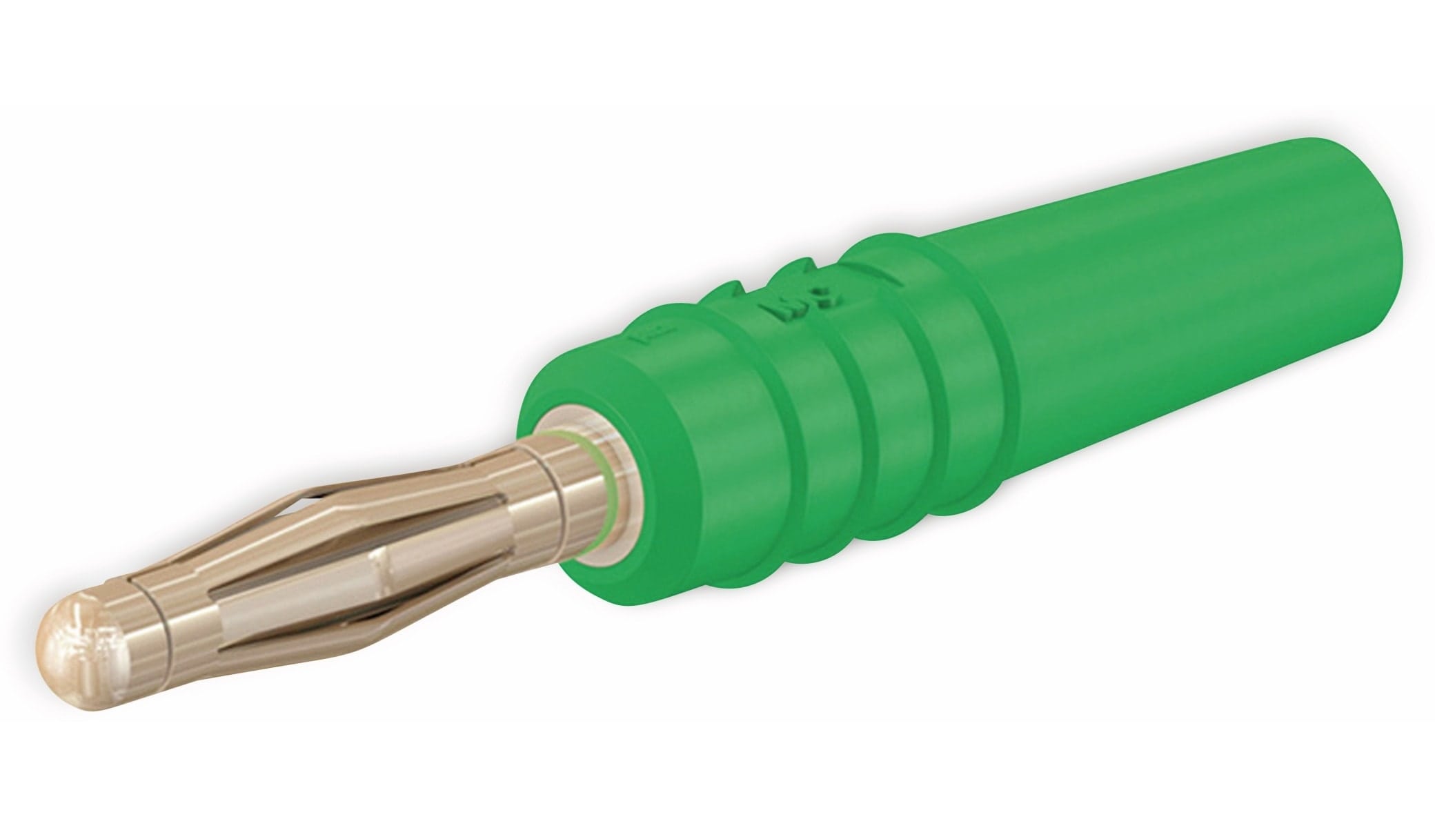 STÄUBLI SLS205-L Lamellenstecker, 2 mm, vergoldet, grün