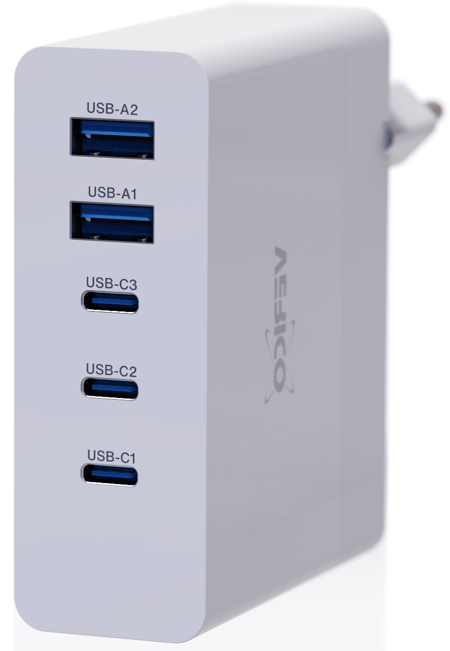 VERICO Power MOJO GaN 140W, 5 Port ,USB-Ladegerät VERICO Power MOJO GaN 140W, 5 Port ,USB-Ladegerät