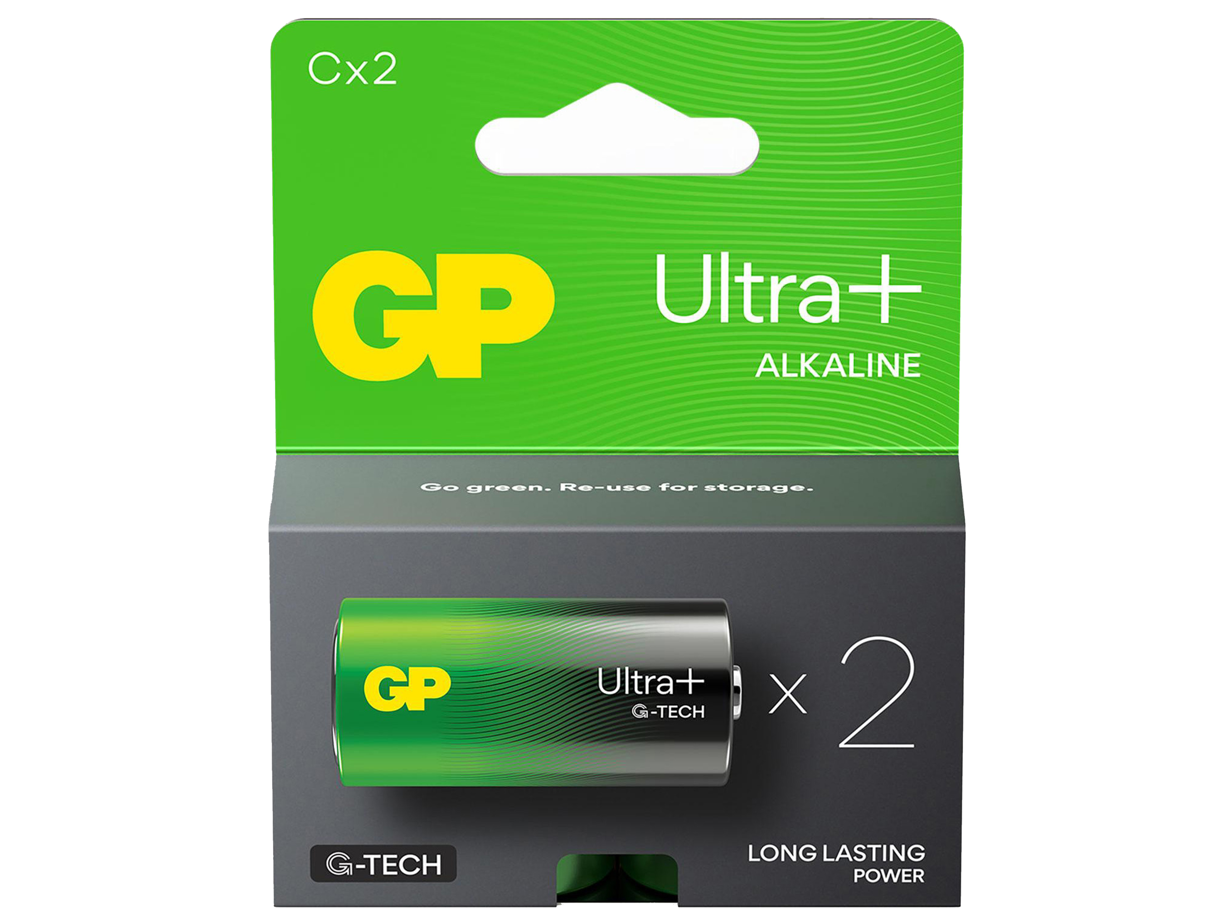 GP C-Baby-Batterie Alkaline Ultra Plus, 1,5 V, 2 Stück GP C-Baby-Batterie Alkaline Ultra Plus, 1,5 V, 2 Stück