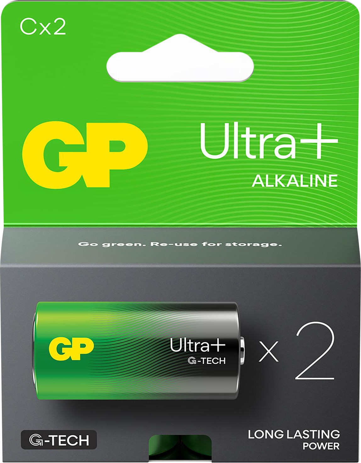 GP C-Baby-Batterie Alkaline Ultra Plus, 1,5 V, 2 Stück
