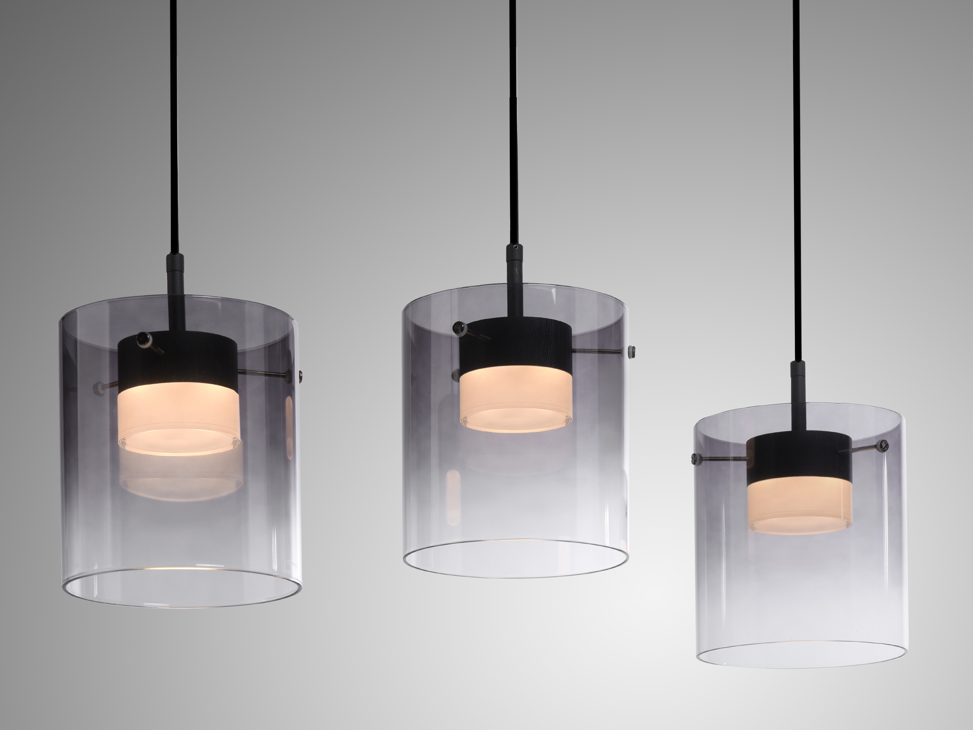 JUST LIGHT LED-Pendelleuchte 14043-18, 7,5W, 800lm, 3000K, schwarz