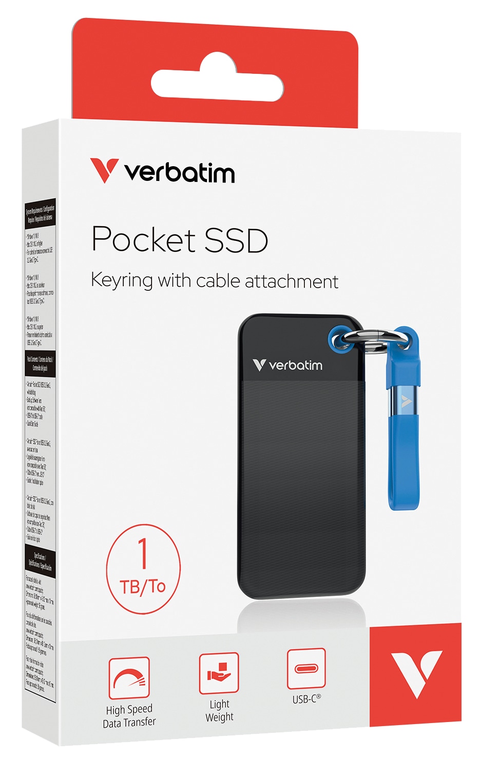 VERBATIM Externe SSD Pocket 1TB schwarz-blau VERBATIM Externe SSD Pocket 1TB schwarz-blau