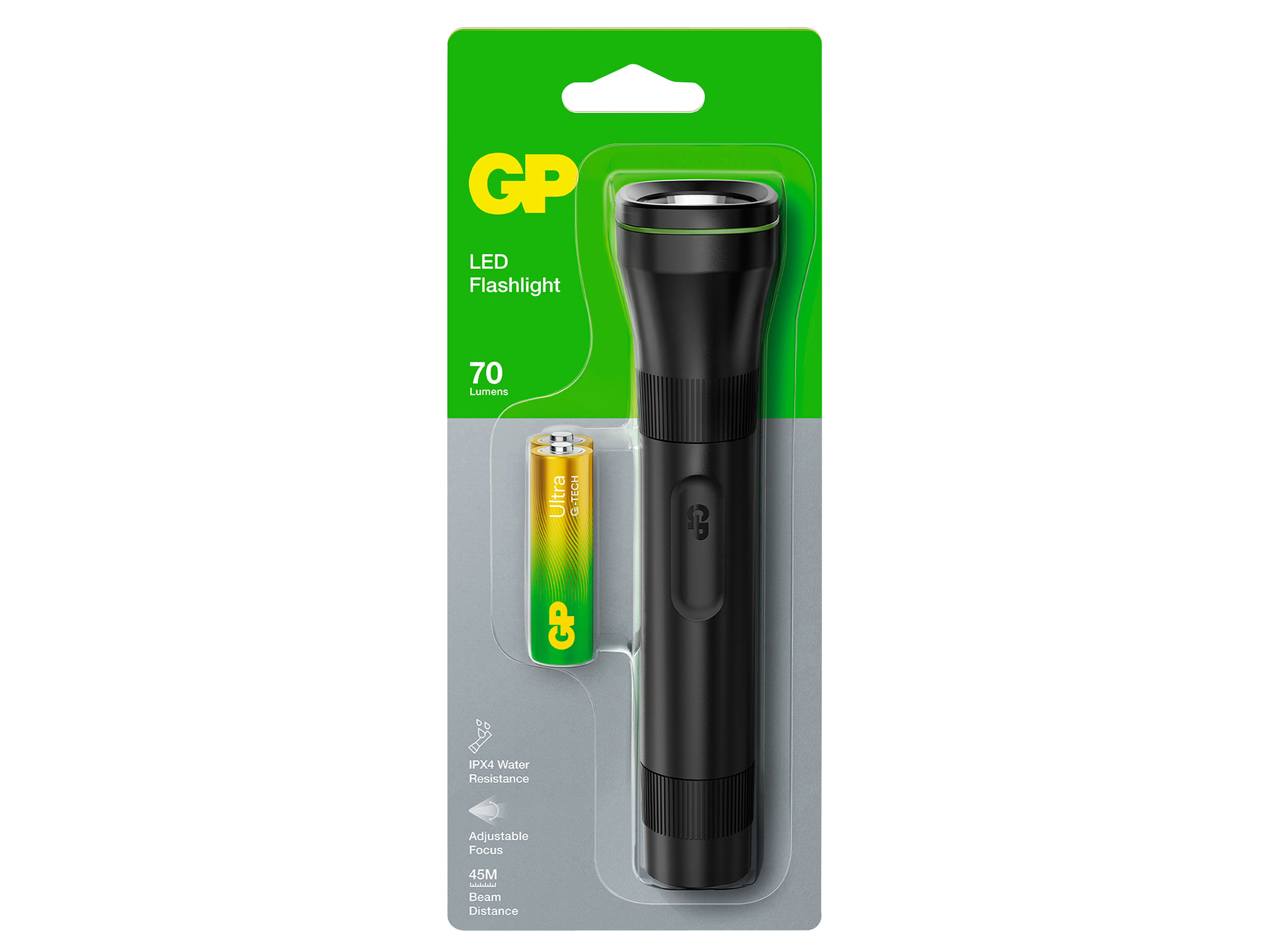 GP LED-Taschenlampe C107, 70lm , 166 mm lang