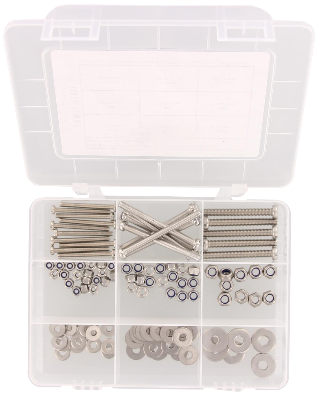 MARINETECH Sortiment metrische Schrauben, 8152174130, Zylinderkopf, A4, M4-M6, 125-teilig