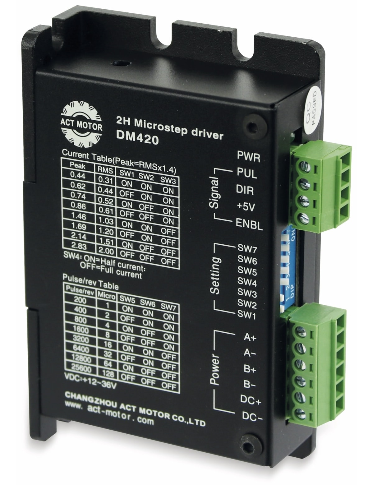 ACT MOTOR Schrittmotortreiber Nema17, DM420, 12 - 36 VDC, ACT MOTOR Schrittmotortreiber Nema17, DM420, 12 - 36 VDC,