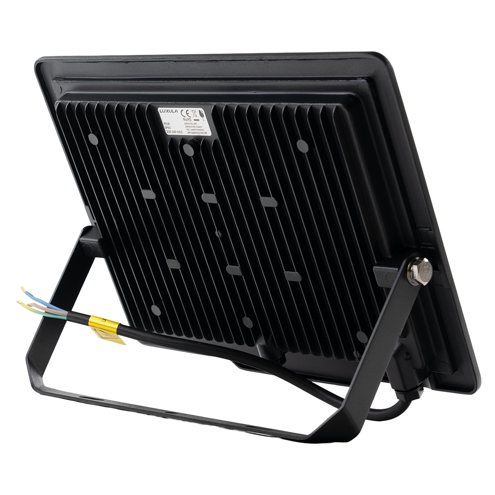LUXULA RGB LED-Fluter LX400184, 100W, IP65, schwarz, mit Fernbedienung