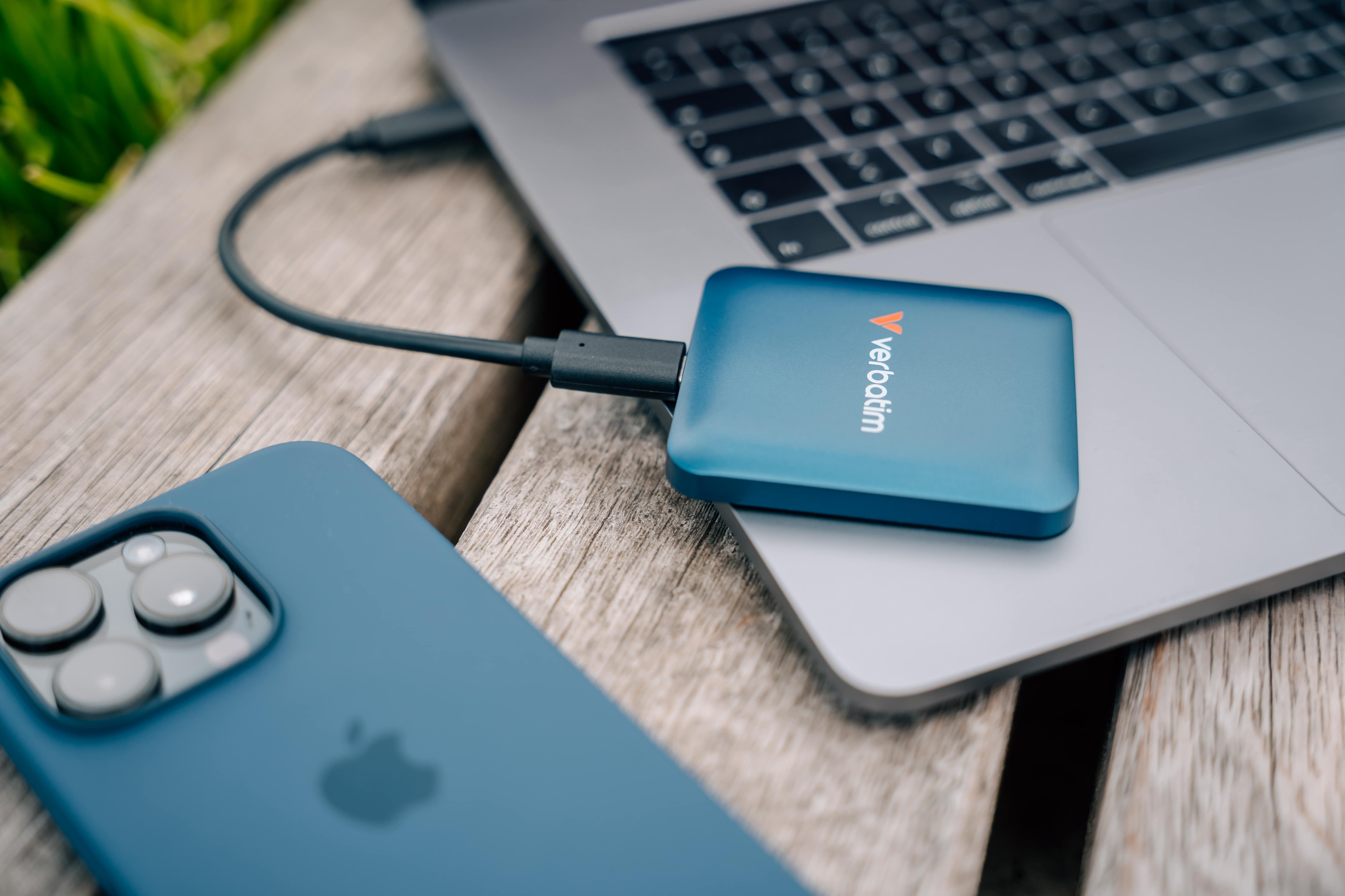 VERBATIM Externe SSD SnapBack 2TB Blue Metallic VERBATIM Externe SSD SnapBack 2TB Blue Metallic