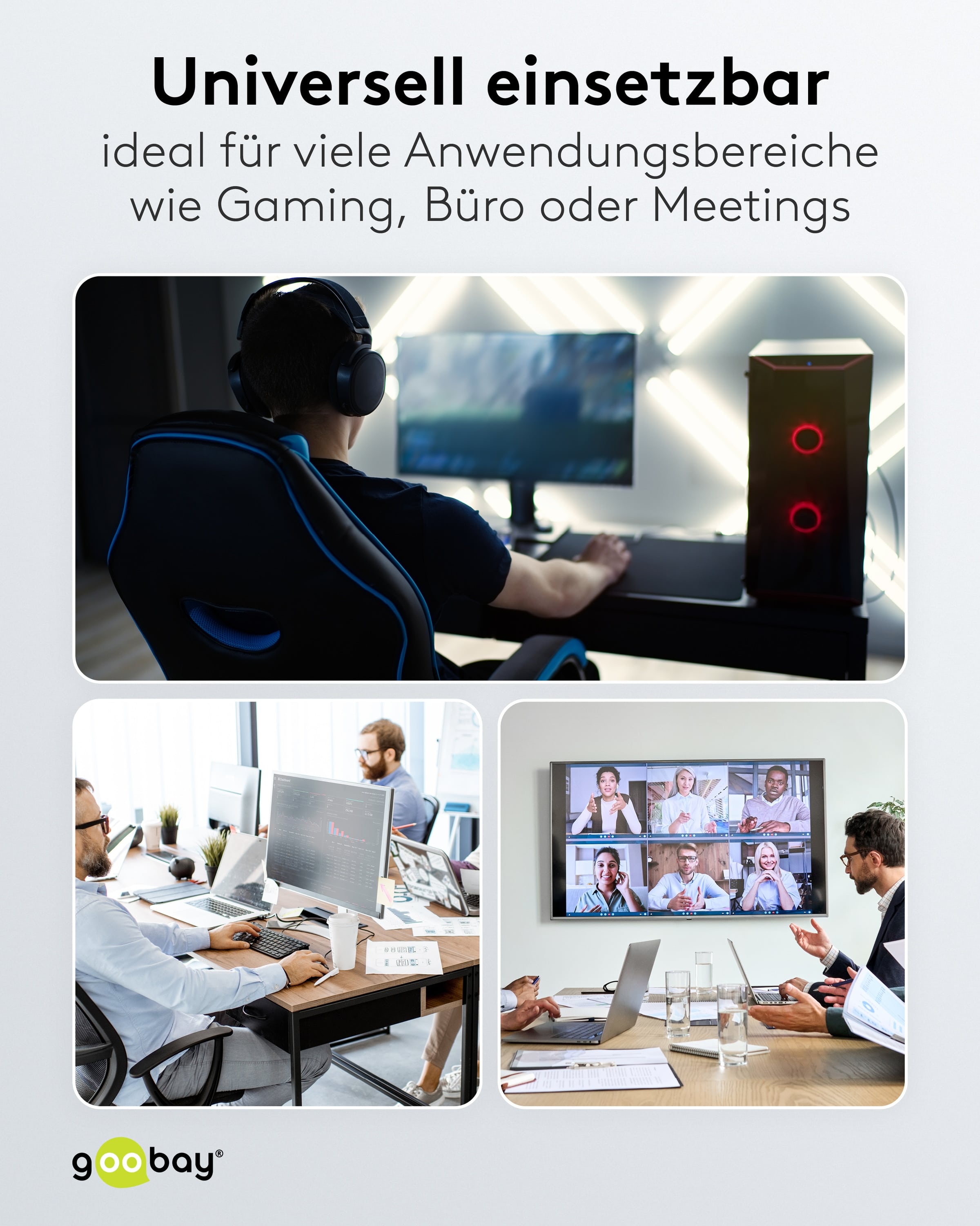 GOOBAY Ethernet-Kabel CAT6 USB-AC 3.1 auf RJ45 1m