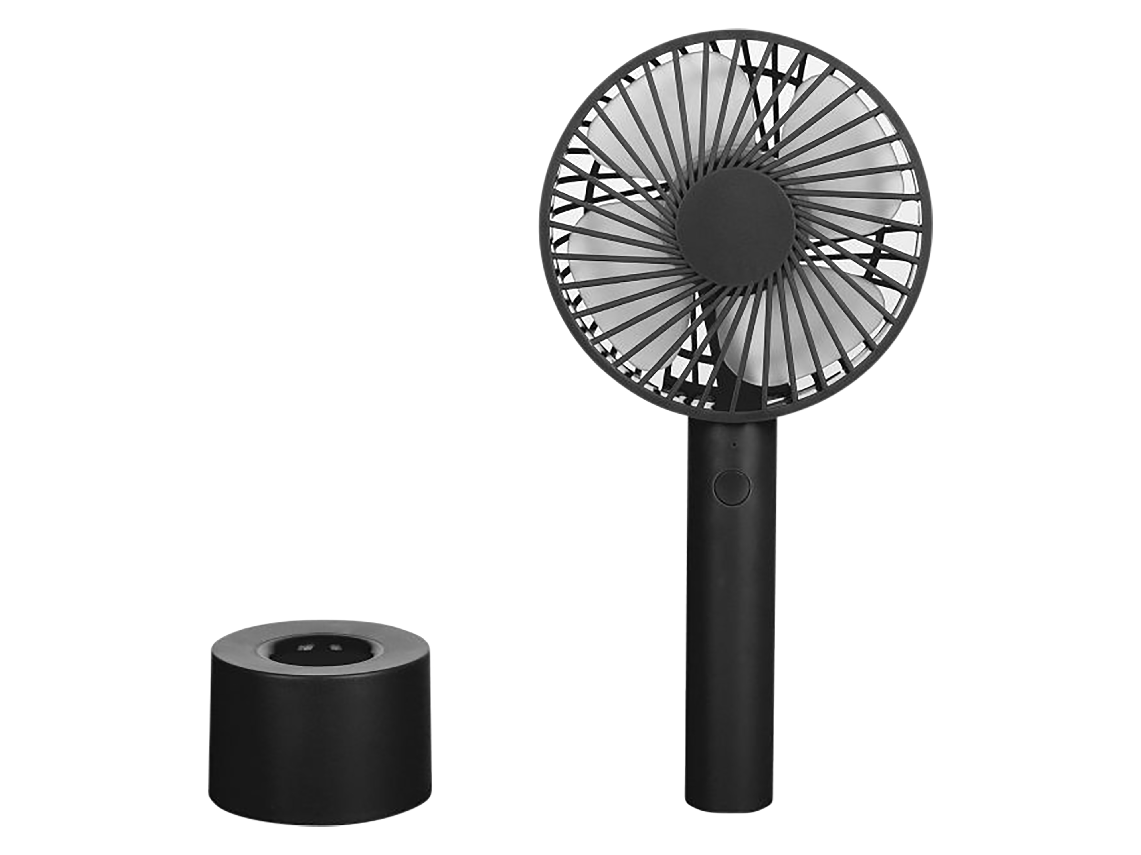 EMERIO USB-Handventilator, 3 Geschwindigkeiten, 1800mAh, schwarz