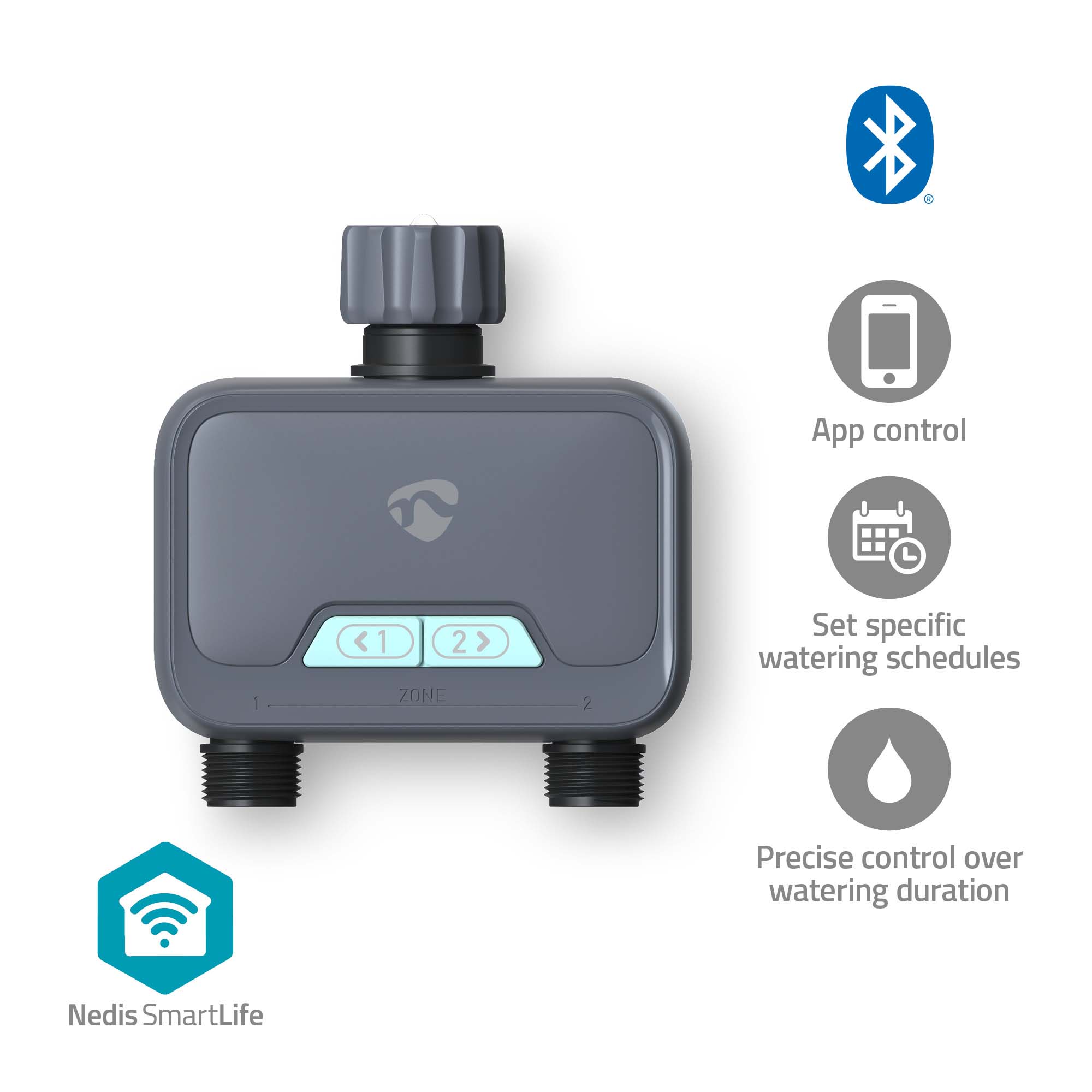 NEDIS Wassersteuerung SmartLife, grau