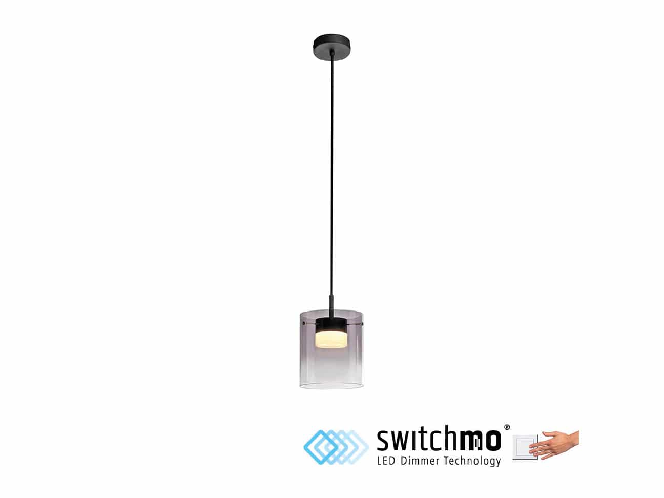 JUST LIGHT LED-Pendelleuchte 14042-18, 7,5W, 800lm, 3000K, schwarz