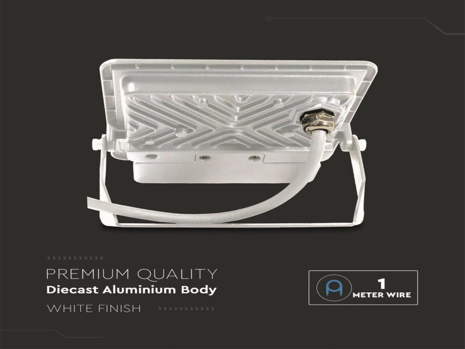 V-TAC LED-Fluter, Bewegungsmelder VT-128S-1 (20296) EEK: F, 20W, 1510 lm, 4000K, weiß V-TAC LED-Fluter, Bewegungsmelder VT-128S-1 (20296) EEK: F, 20W, 1510 lm, 4000K, weiß