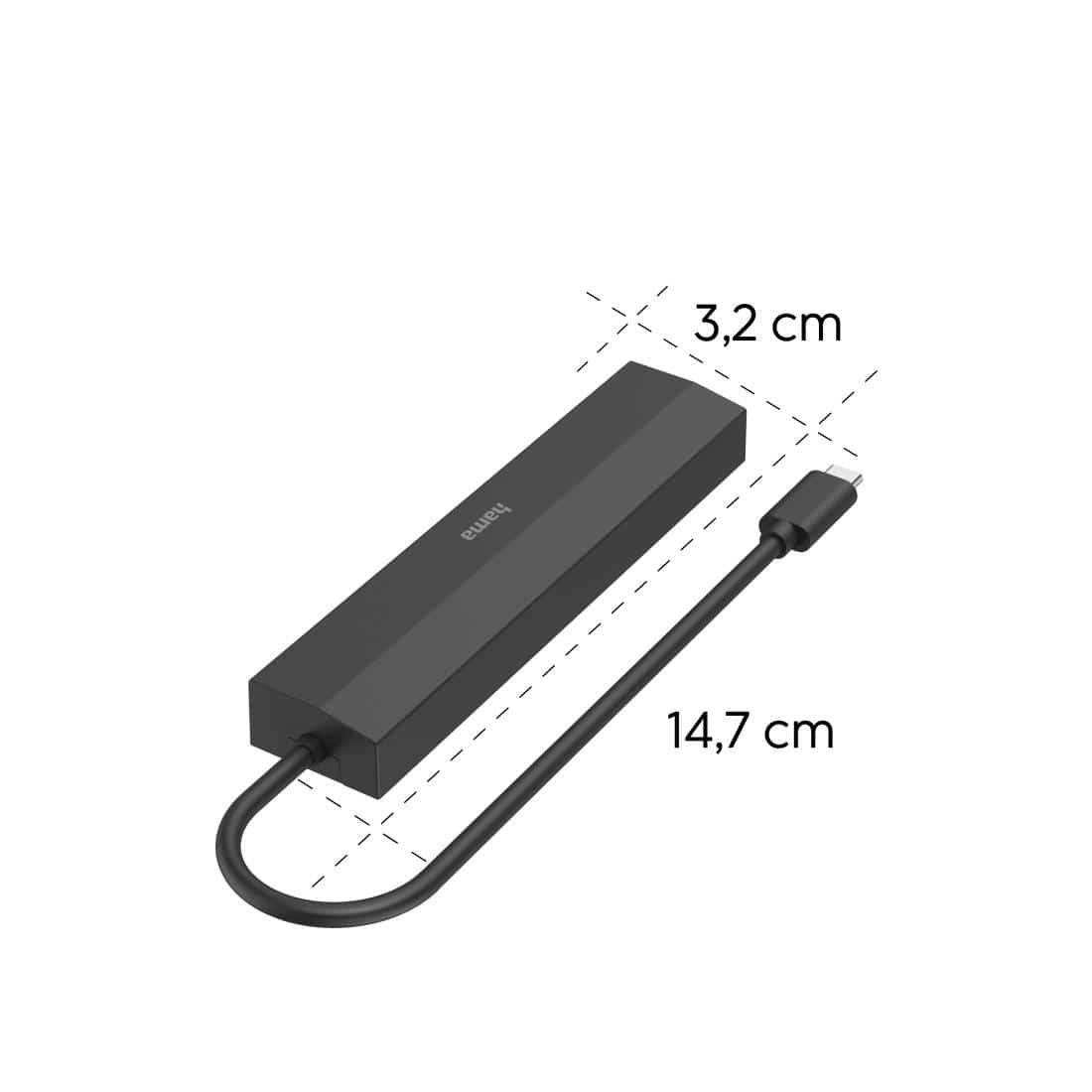 HAMA USB-C-Hub, Multiport, 6 Ports, 3x USB-A, USB-C, HDMI™, LAN/Ethernet HAMA USB-C Hub Mulitport