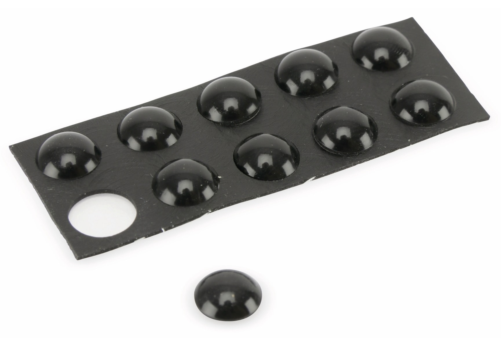 Gerätefuß, 8x3mm, selbstklebend, 10St. Gerätefuß, 8x3mm, selbstklebend, 10St.