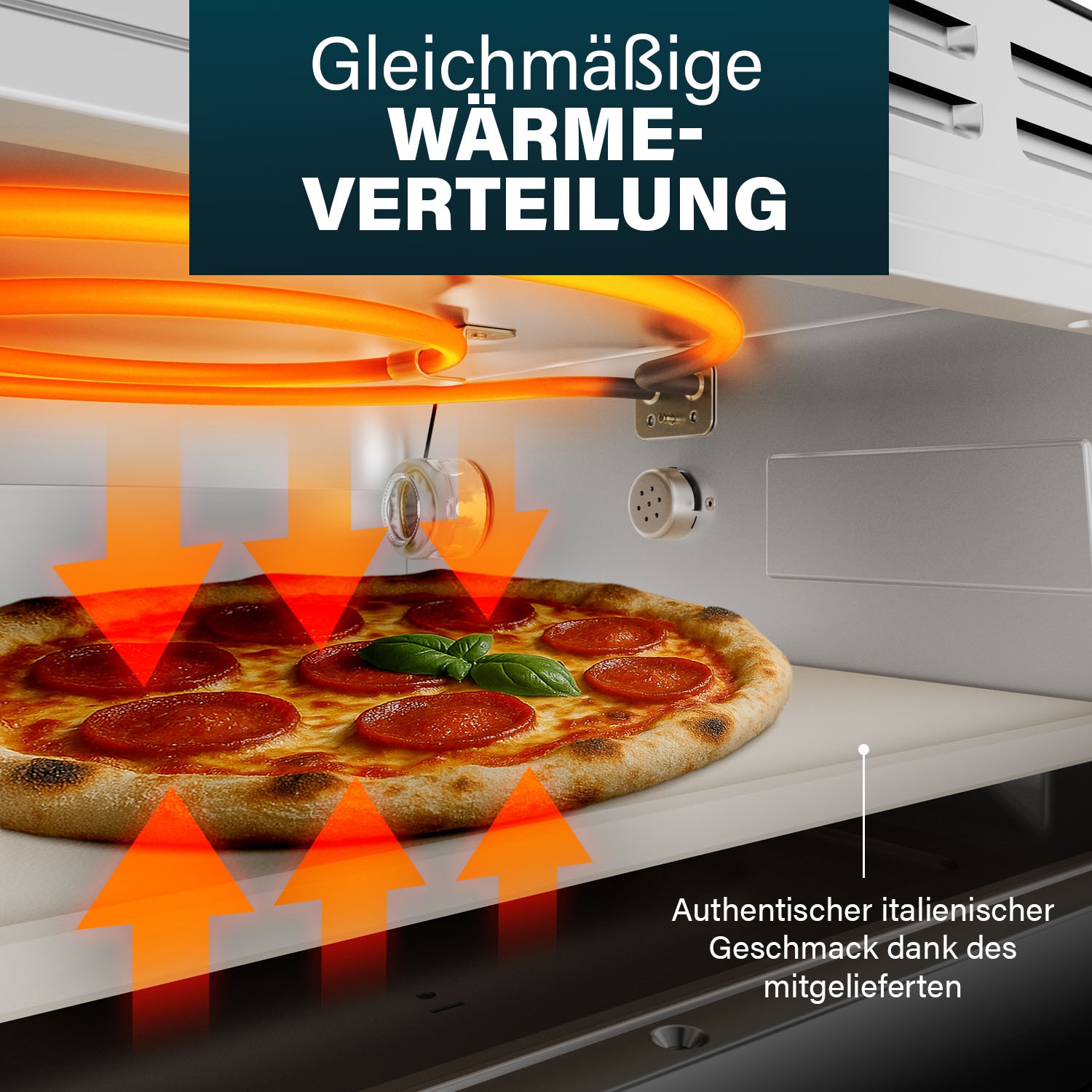 PRINCESS Pizzaofen Pro Max, 15L, 400°C, mit Pizzastein & Schaufel, 2100W