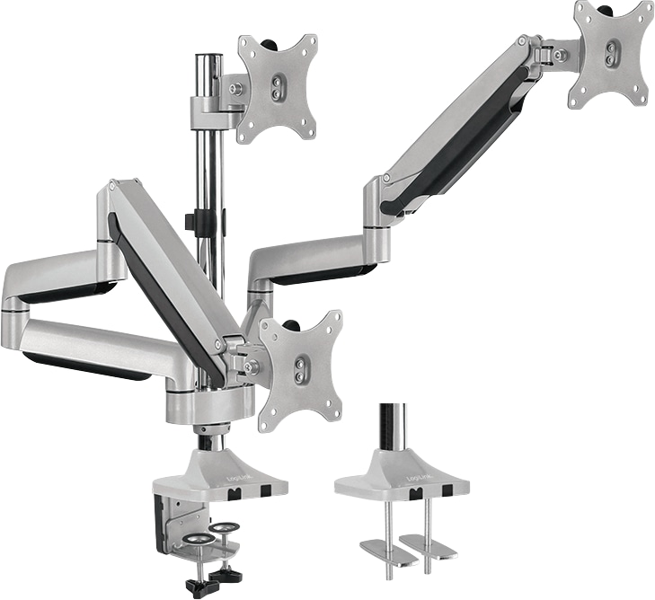 LOGILINK Monitorhalterung BP0052 3fach 13-32, 2x Gasdruckfeder, Aluminium LOGILINK Monitorhalterung BP0052 3fach 13-32, 2x Gasdruckfeder, Aluminium