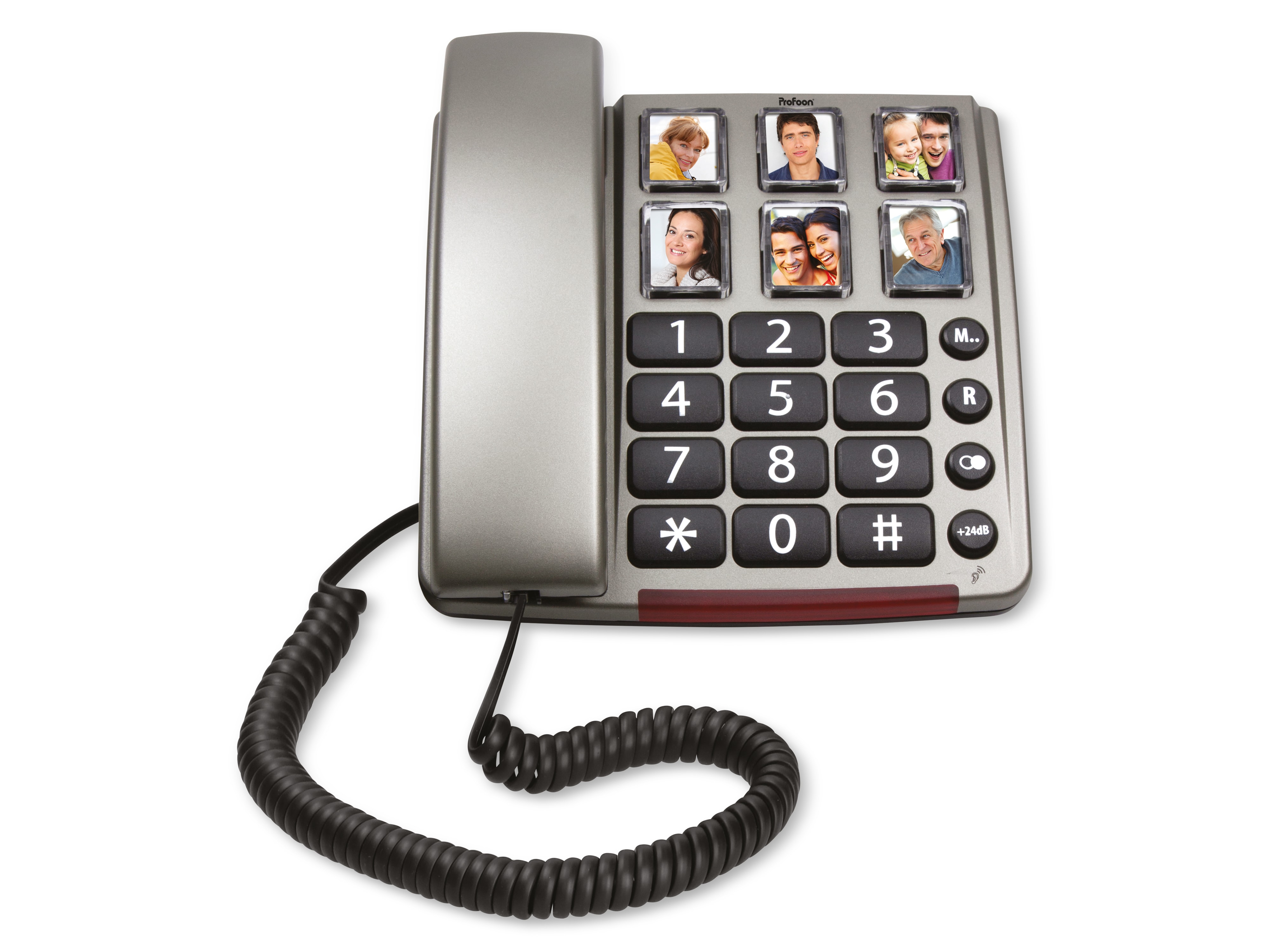 PROFOON Großtasten-Telefon TX-560, mit Fototasten, schwarz