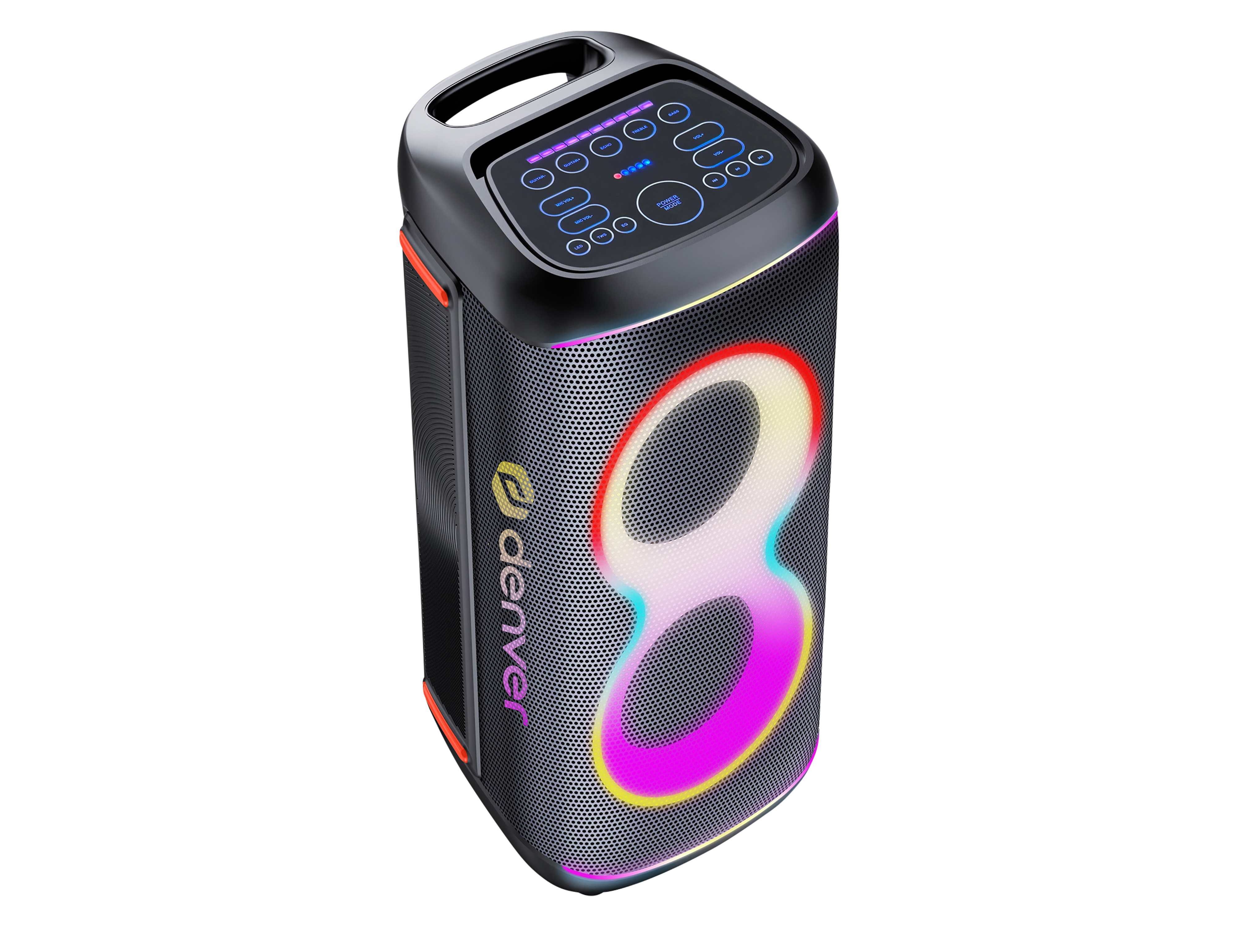 DENVER Bluetooth Lautsprecher BPS-370, 100 W, mit Licht-Animation Bluetooth Lautsprecher DENVER BPS-370, 100 W, mit Licht-Animation
