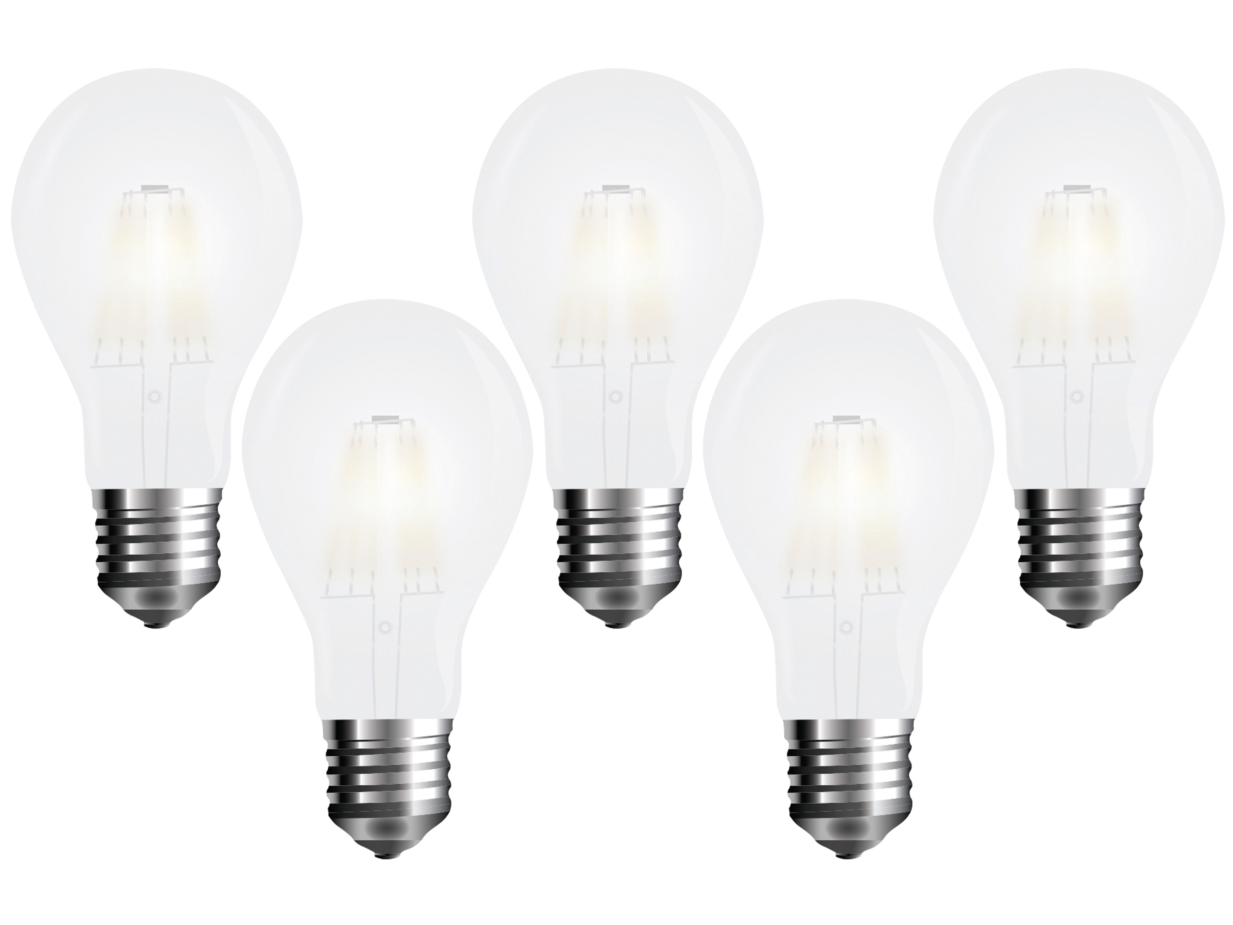 V-TAC LED-Lampe VT-2047 Frost, E27, EEK: E, 7 W, 840 lm, 2700 K, 5 Stück