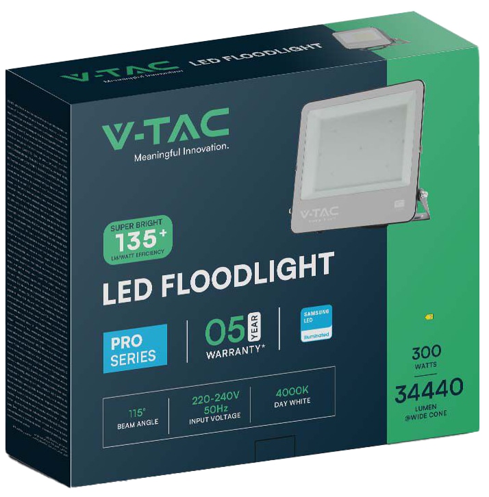 V-TAC LED-Fluter, VT-44003, 300 W, 4000 K, IP65
