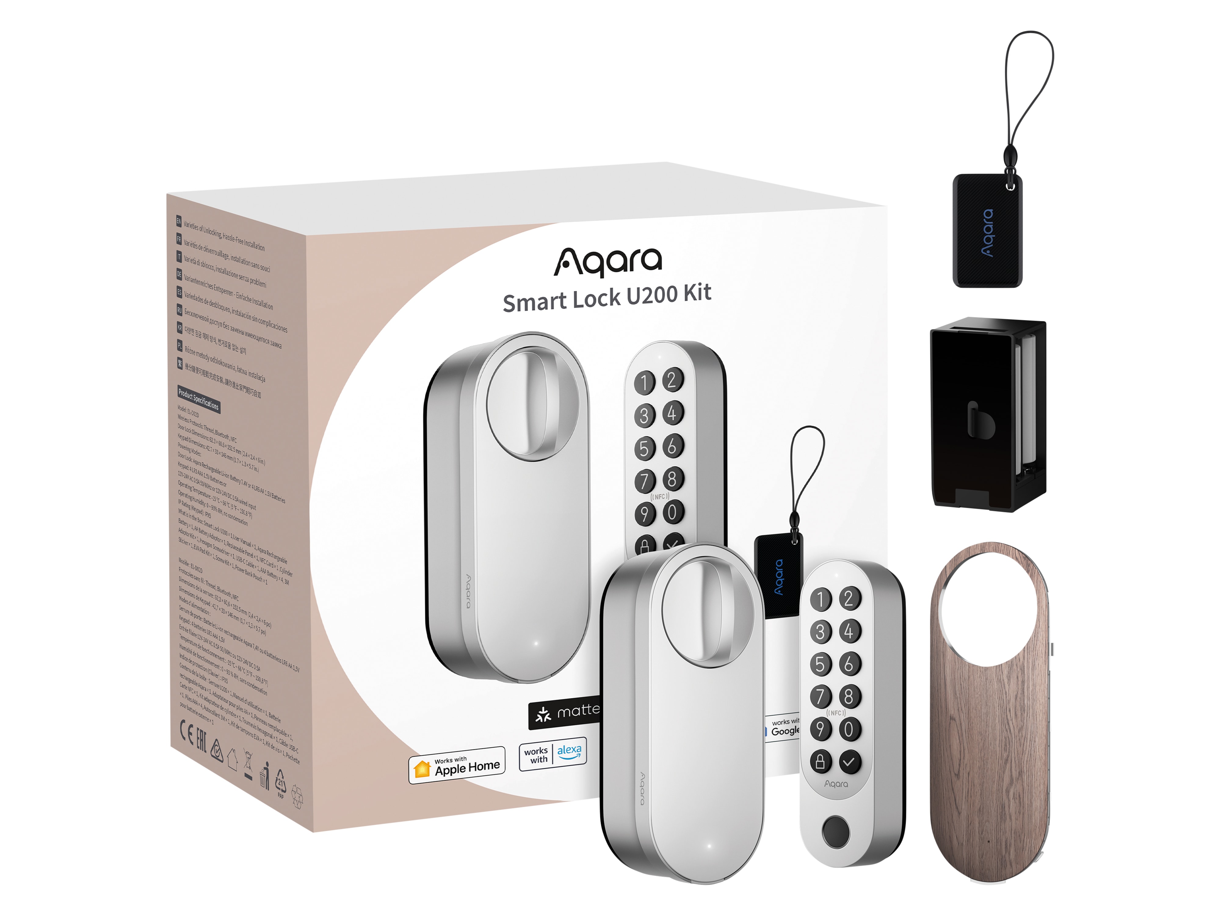 AQARA Türschloss U200, silber AQARA Türschloss EL-D02DS, U2000, silber