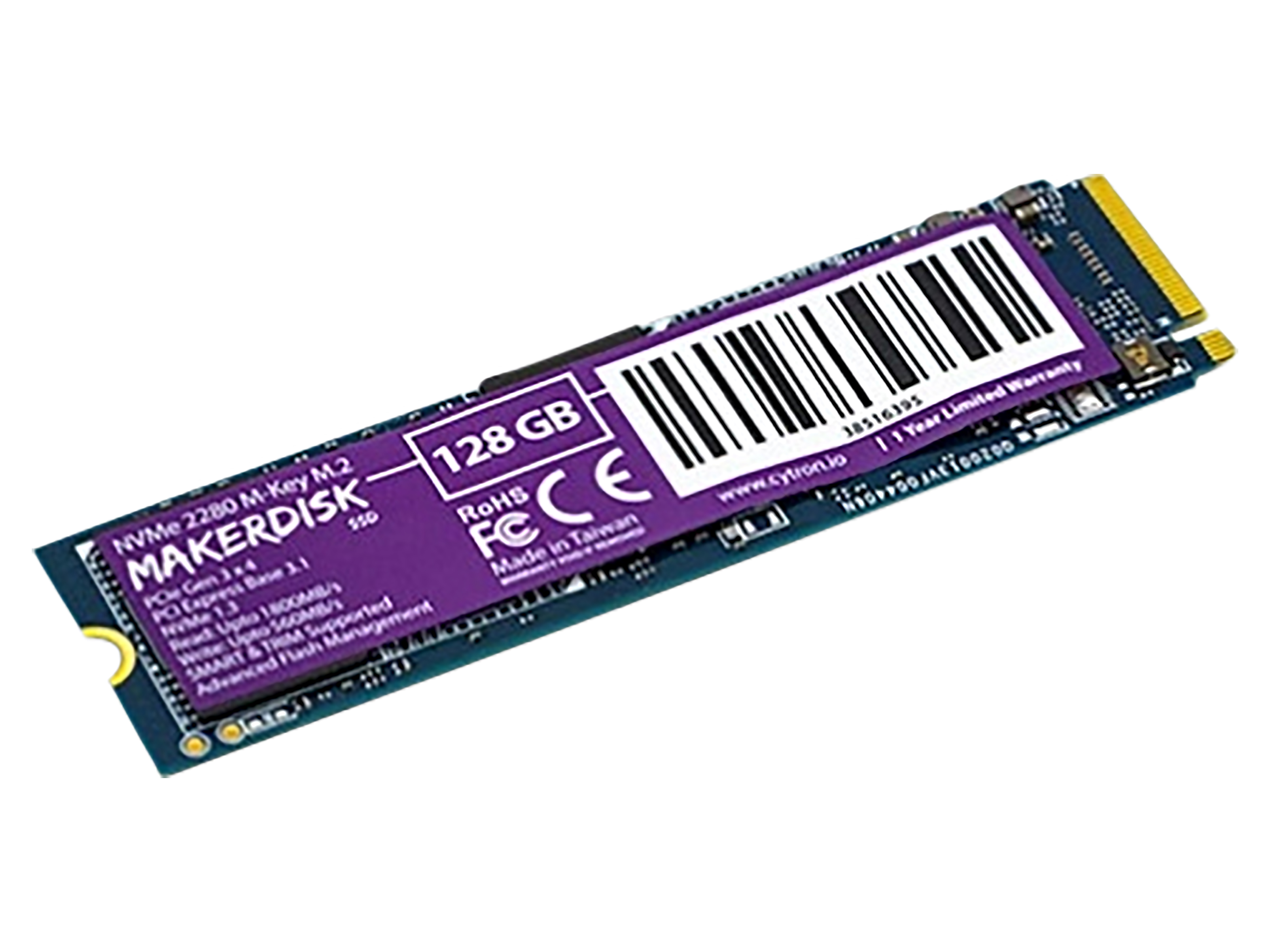 MAKERDISK NVMe M.2 SSD hard drive - 128 GB, NVMe M.2 SSD hard drive - 128 GB MAKERDISK NVMe M.2 SSD hard drive - 128 GB, NVMe M.2 SSD hard drive - 128 GB