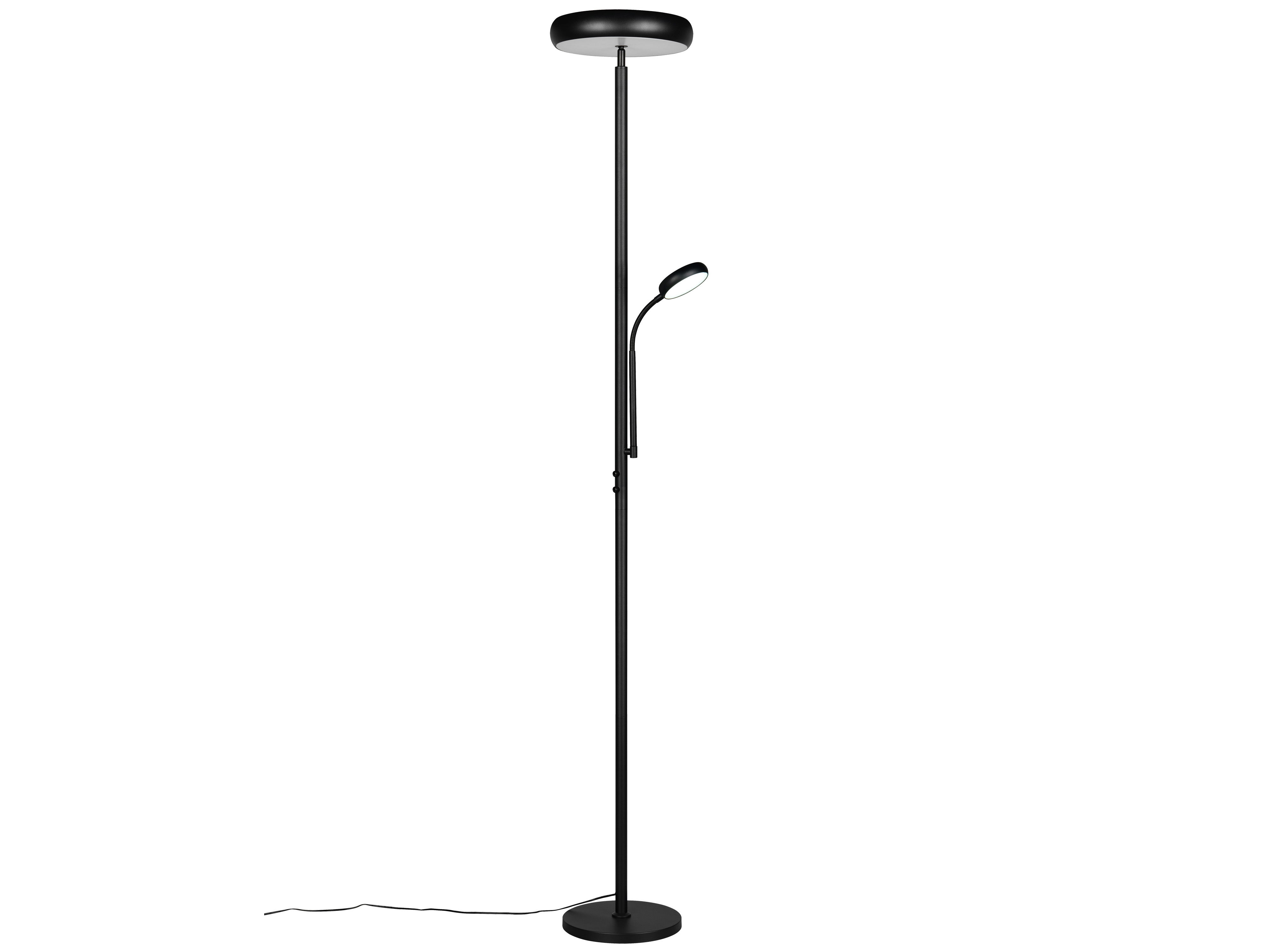 REALITY LED-Stehleuchte Palermo R45741132, 23W, 3000... 6500K, 2500lm, CCT, IP20, schwarz