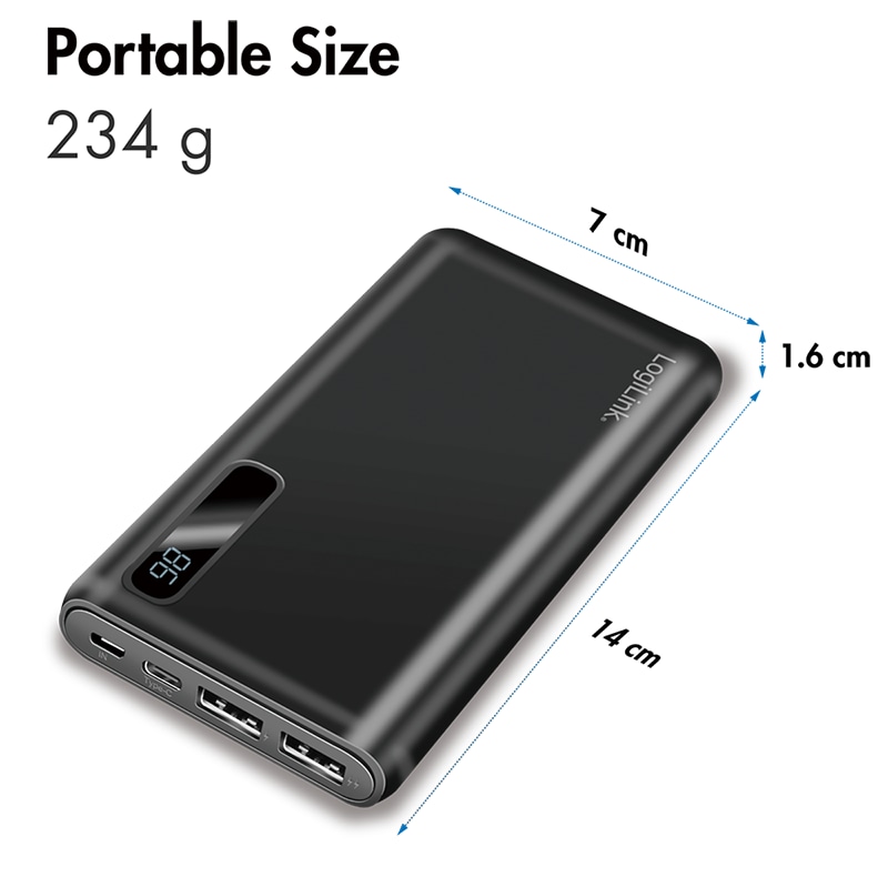 LOGILINK Powerbank PA0280, 10.000 mAh LOGILINK Powerbank PA0280, 10.000 mAh
