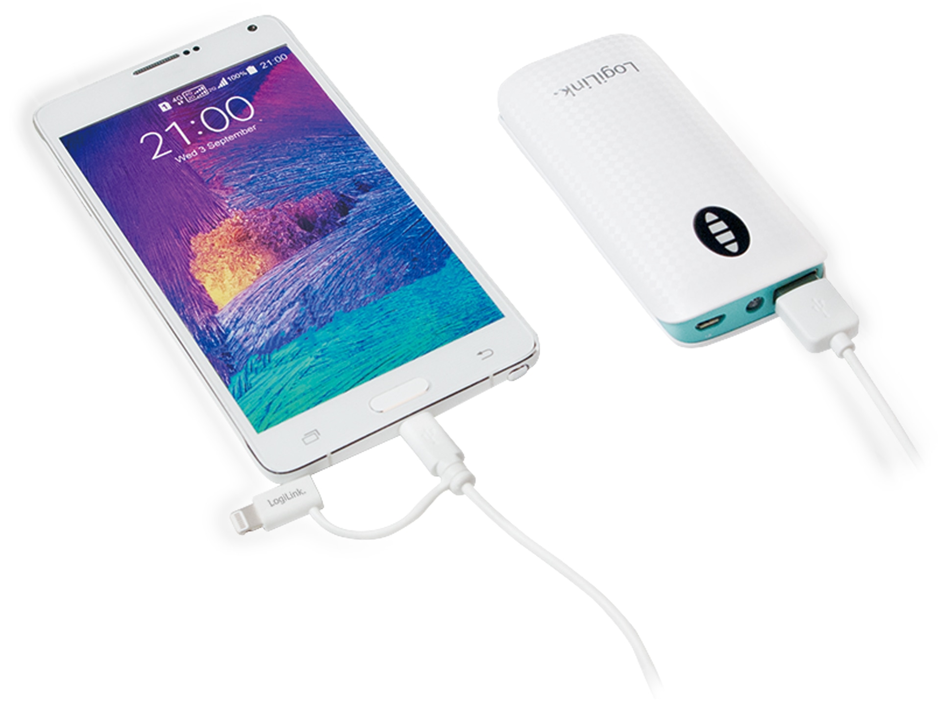 LOGILINK USB-Daten/Ladekabel mit Micro USB und Lightning Anschluss, 1 m,