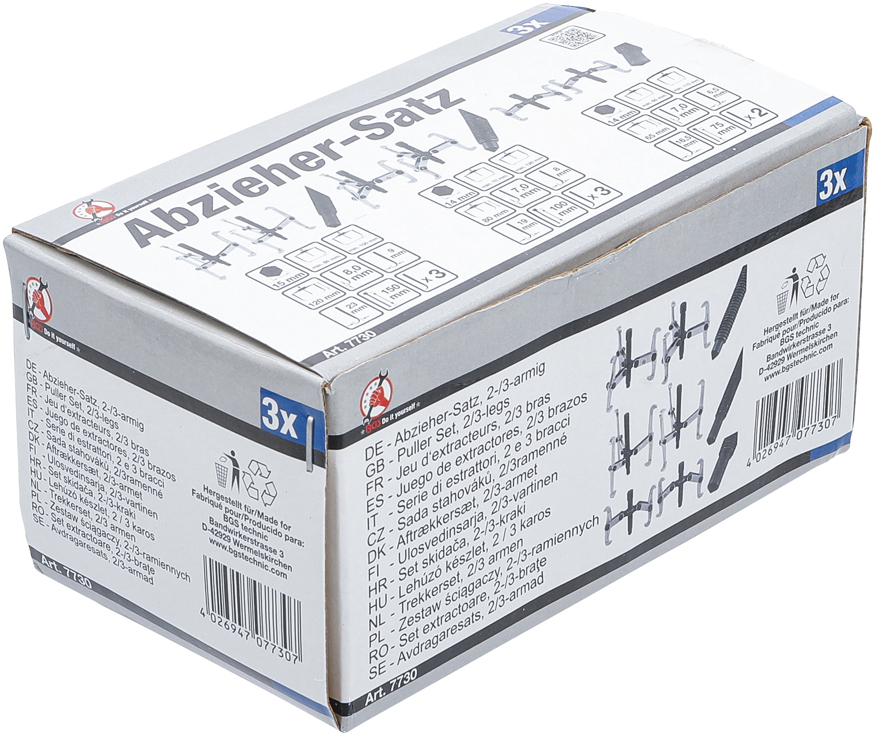 BGS TECHNIC Abzieher-Satz, 3-teilig