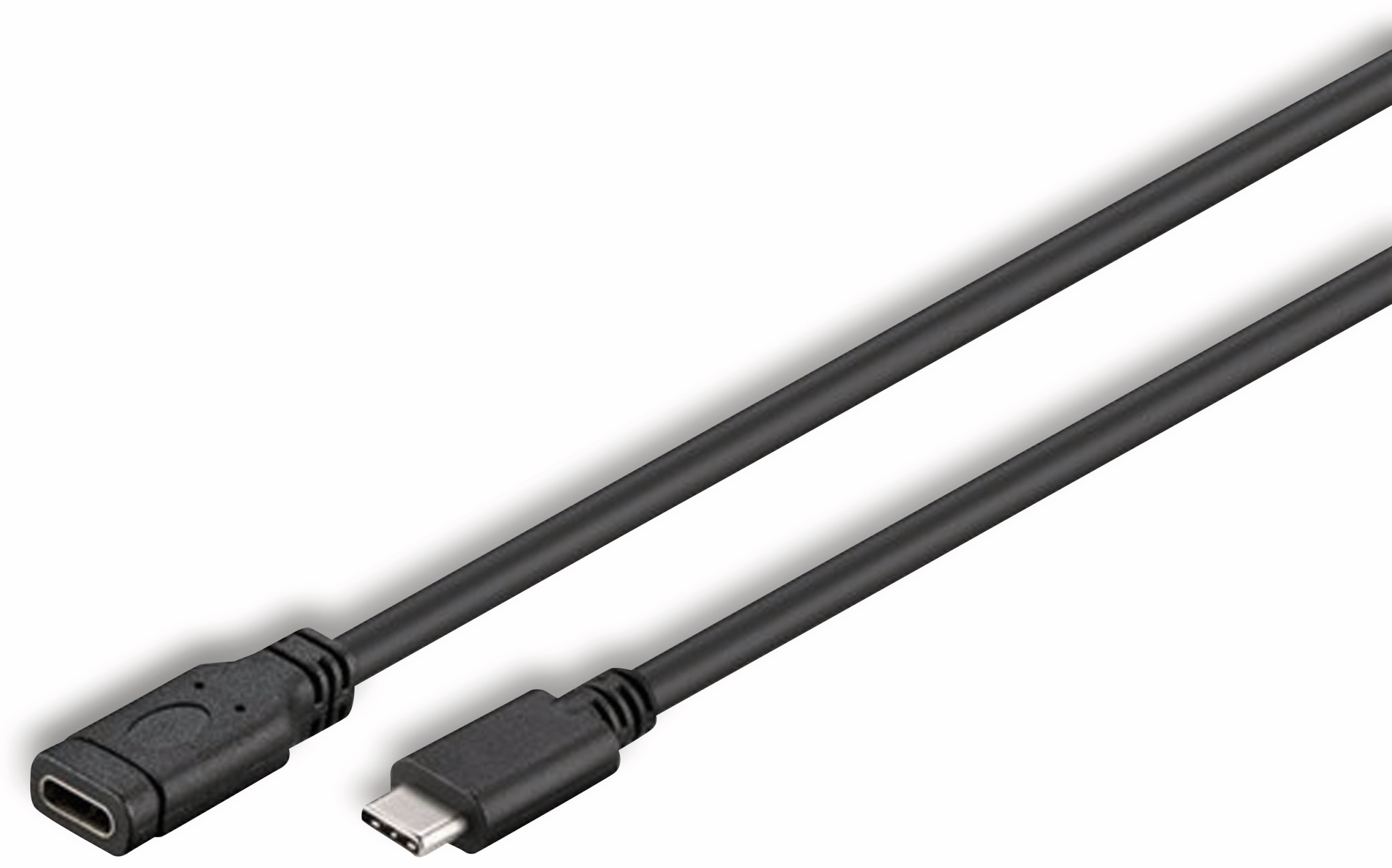 GOOBAY USB-C 3.1 Super-Speed Verlängerung 45393, C/C, 1 m, schwarz