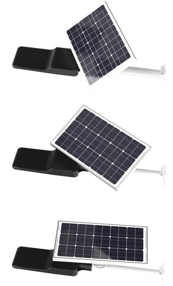 ENOVALITE Solar LED-Straßenleuchte-PRO, 400 W, 5200 lm, 6500 K