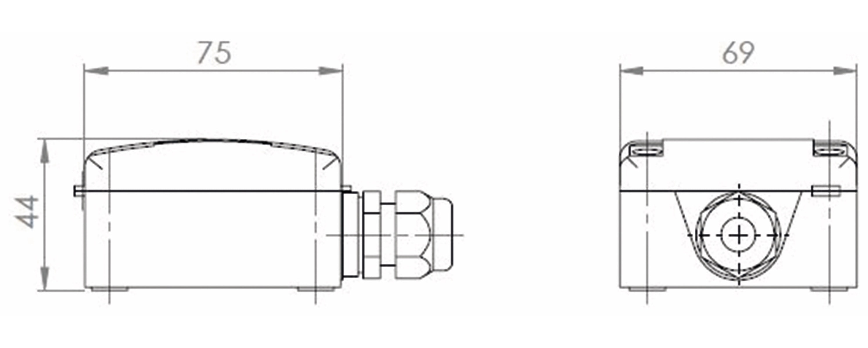 Außentemperaturfühler mit Sensor PT1000