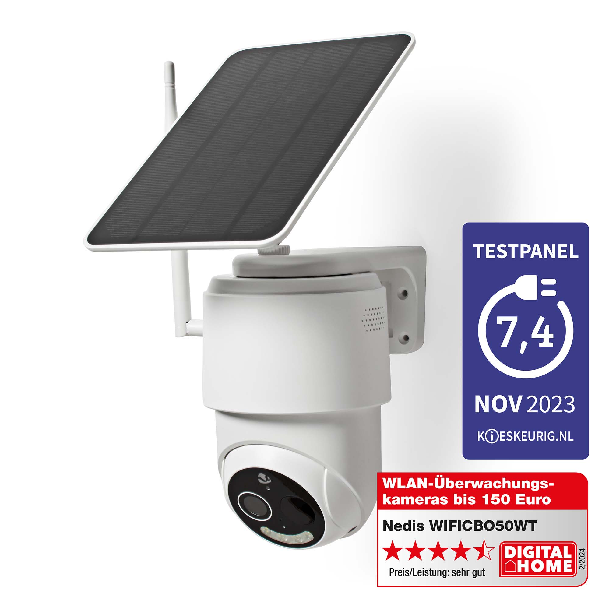 NEDIS Überwachungskamera SmartLife, WIFICBO50WT, Außen, Wi-Fi, weiß