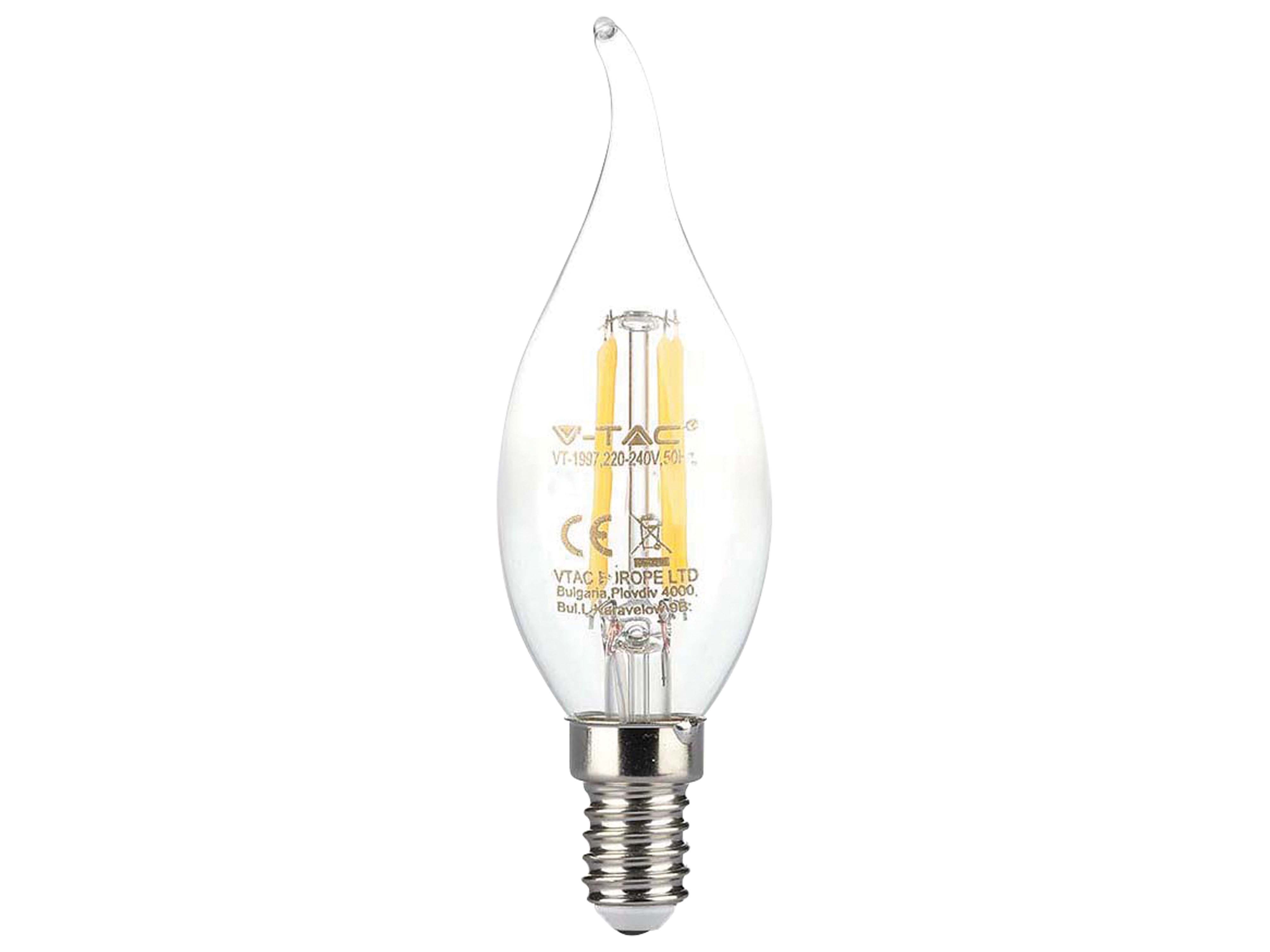 V-TAC LED-Lampe VT-1997-N, E14, EEK: F, 4W, 400lm, 3000K