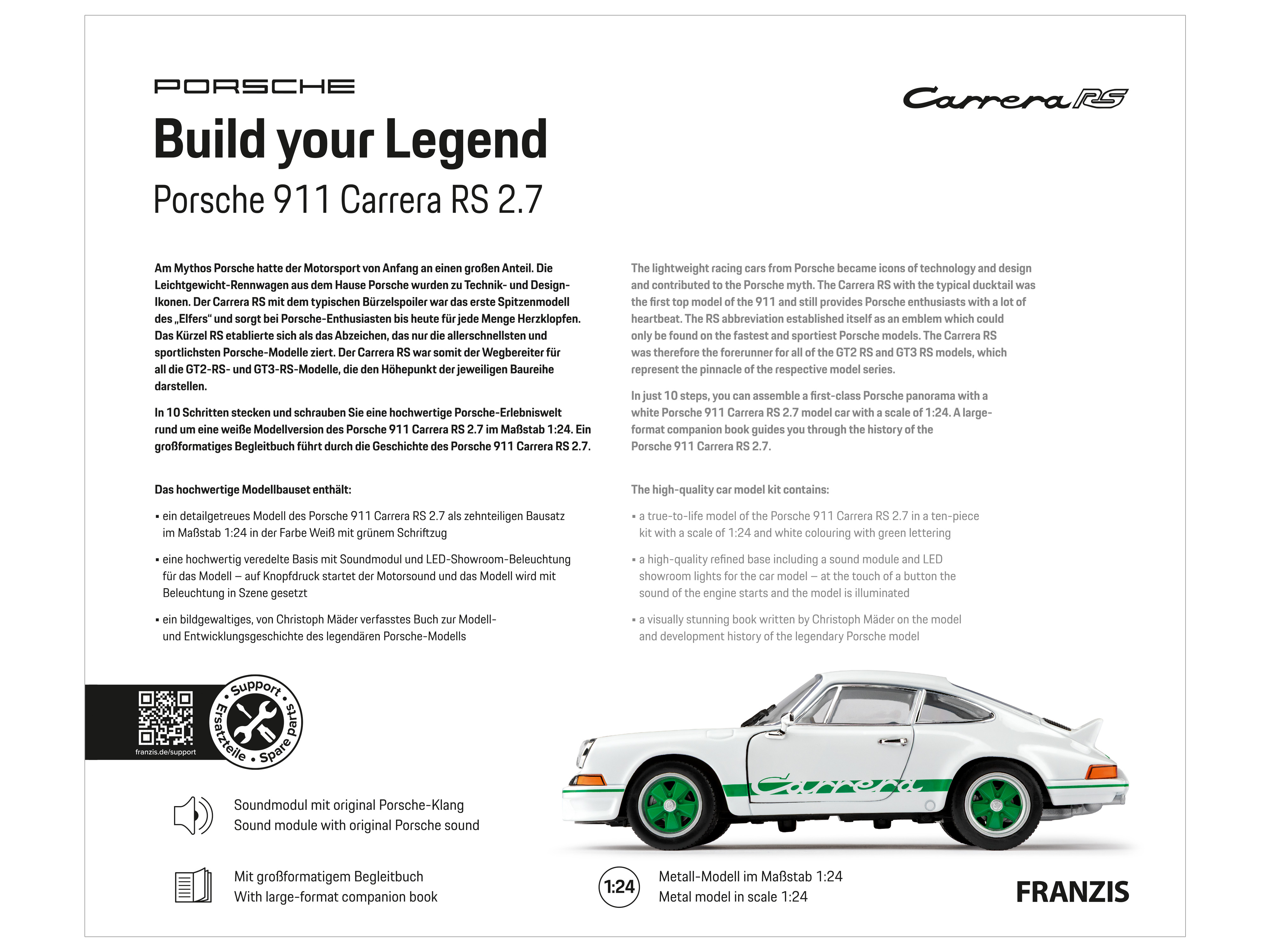 FRANZIS Build your Legend: Porsche 911 Carrera RS 2.7