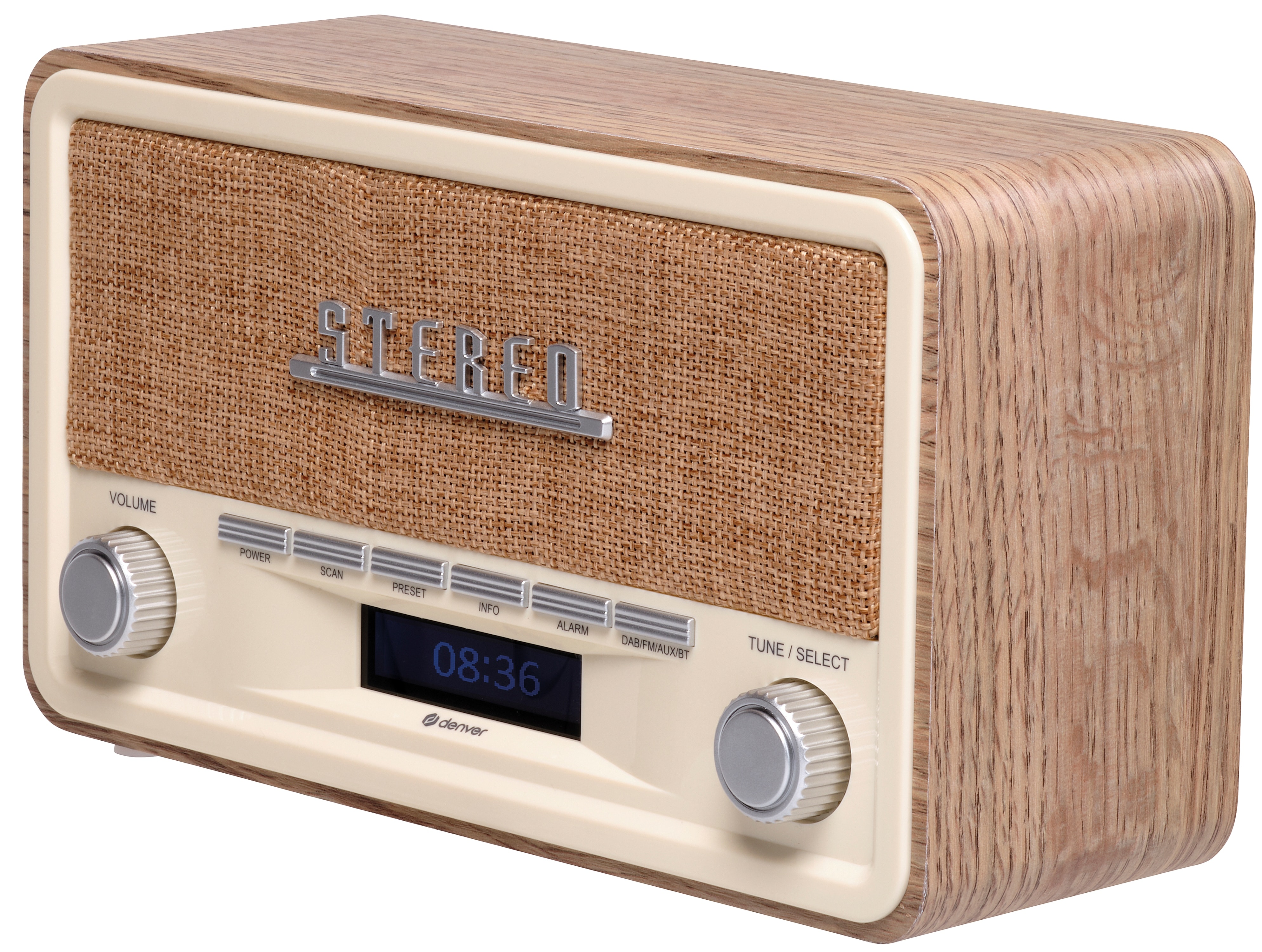 DENVER DAB+/UKW-Radio DAB-18LW, Retrostyle, DENVER DAB+/UKW-Radio DAB-18LW, Retrostyle,