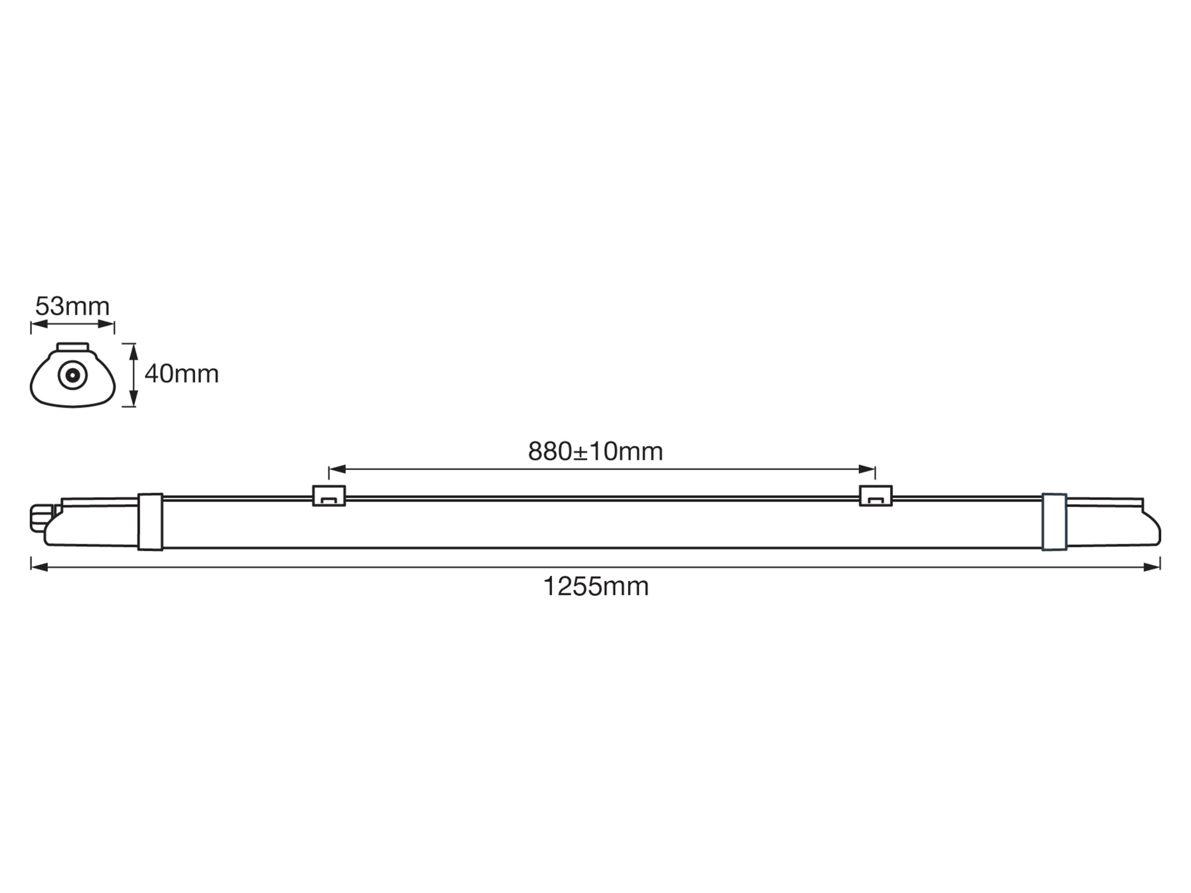 OSRAM LED-Feuchtraumleuchte, 18W, 1600 lm, 4000 K, IP65, neutralweiß, 1,2 m