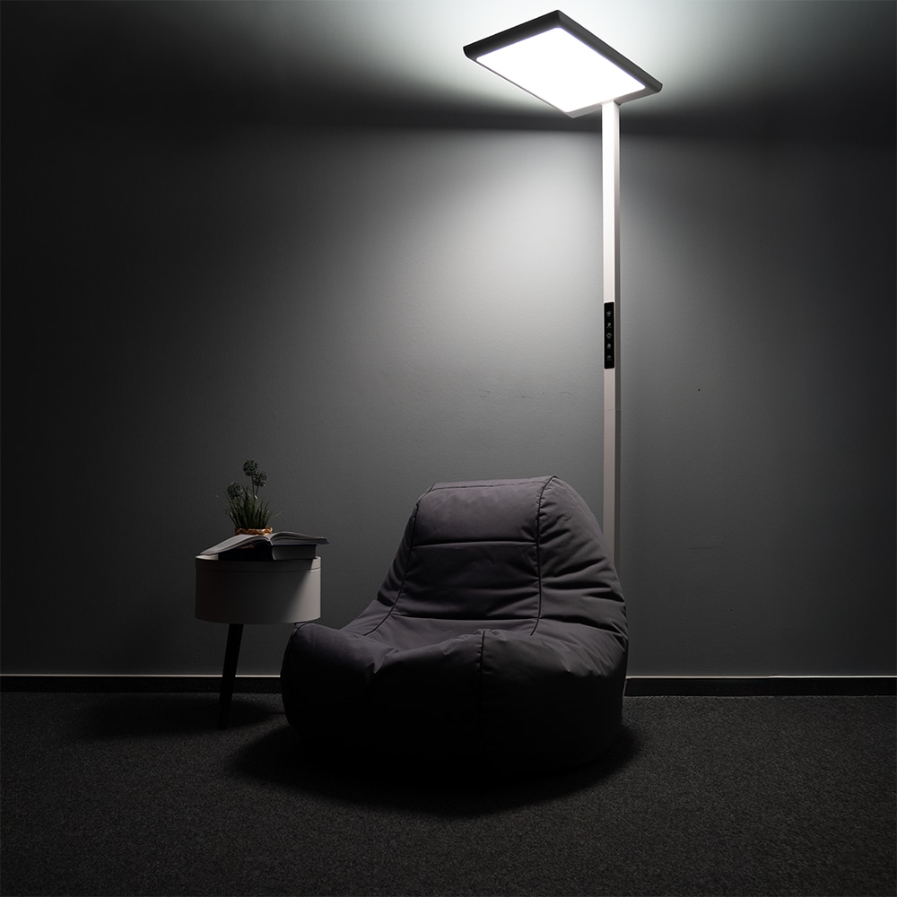 LUXULA LED-Büro-Stehleuchte, Up/Down, 100W, 4000K, EEK: F, 7000lm, IP20, dimmbar, weiß