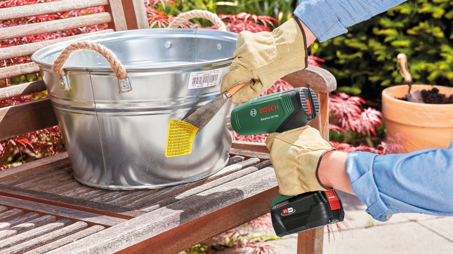BOSCH Akku-Heißluftgebläse EasyHeat 18V-500, 06032A8000, solo BOSCH Akku-Heißluftgebläse EasyHeat 18V-500, 06032A8000, solo