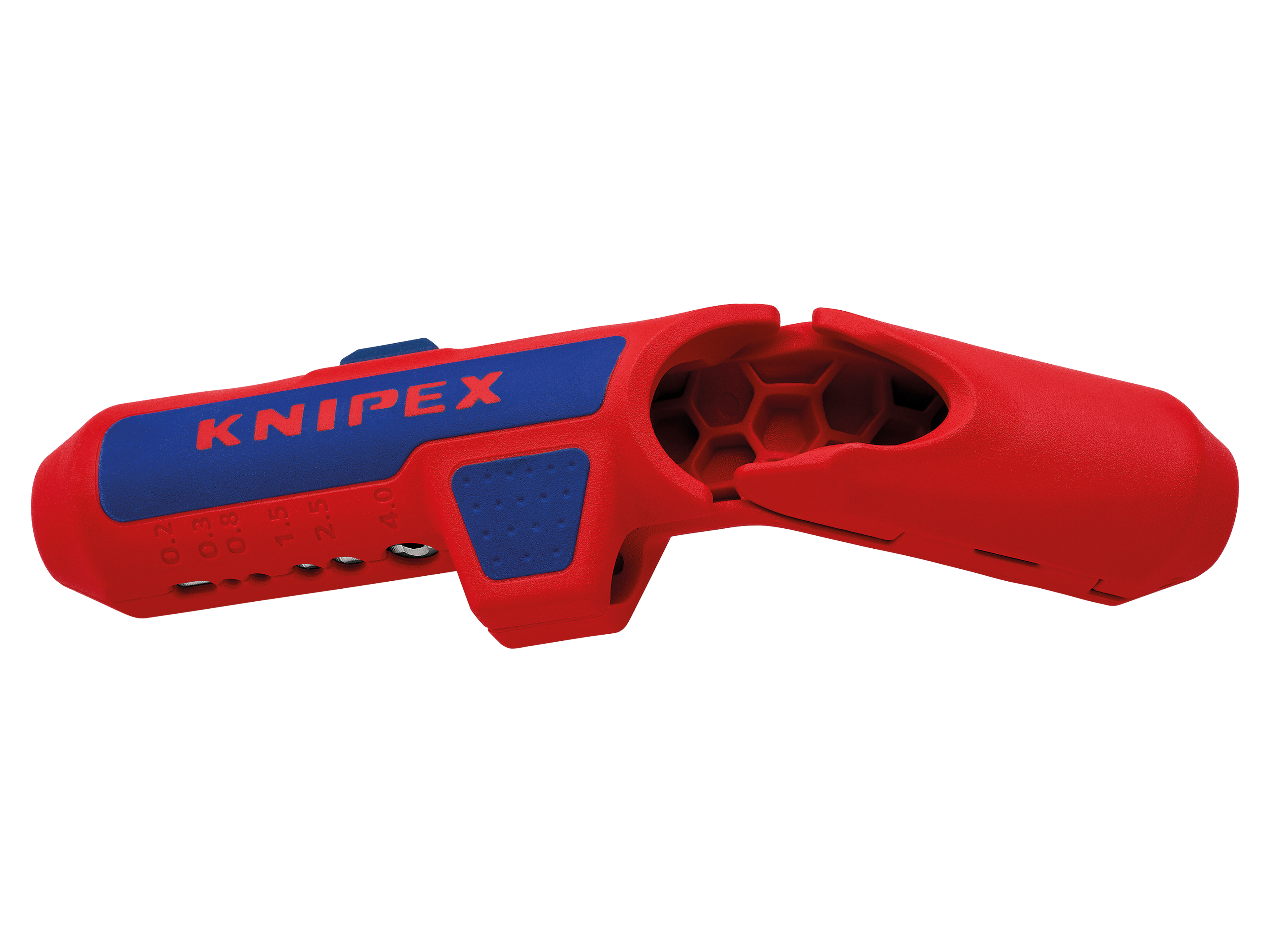 KNIPEX Universal-Abmantelungswerkzeug, ErgoStrip® 16 95 01 SB, für Rechtshänder